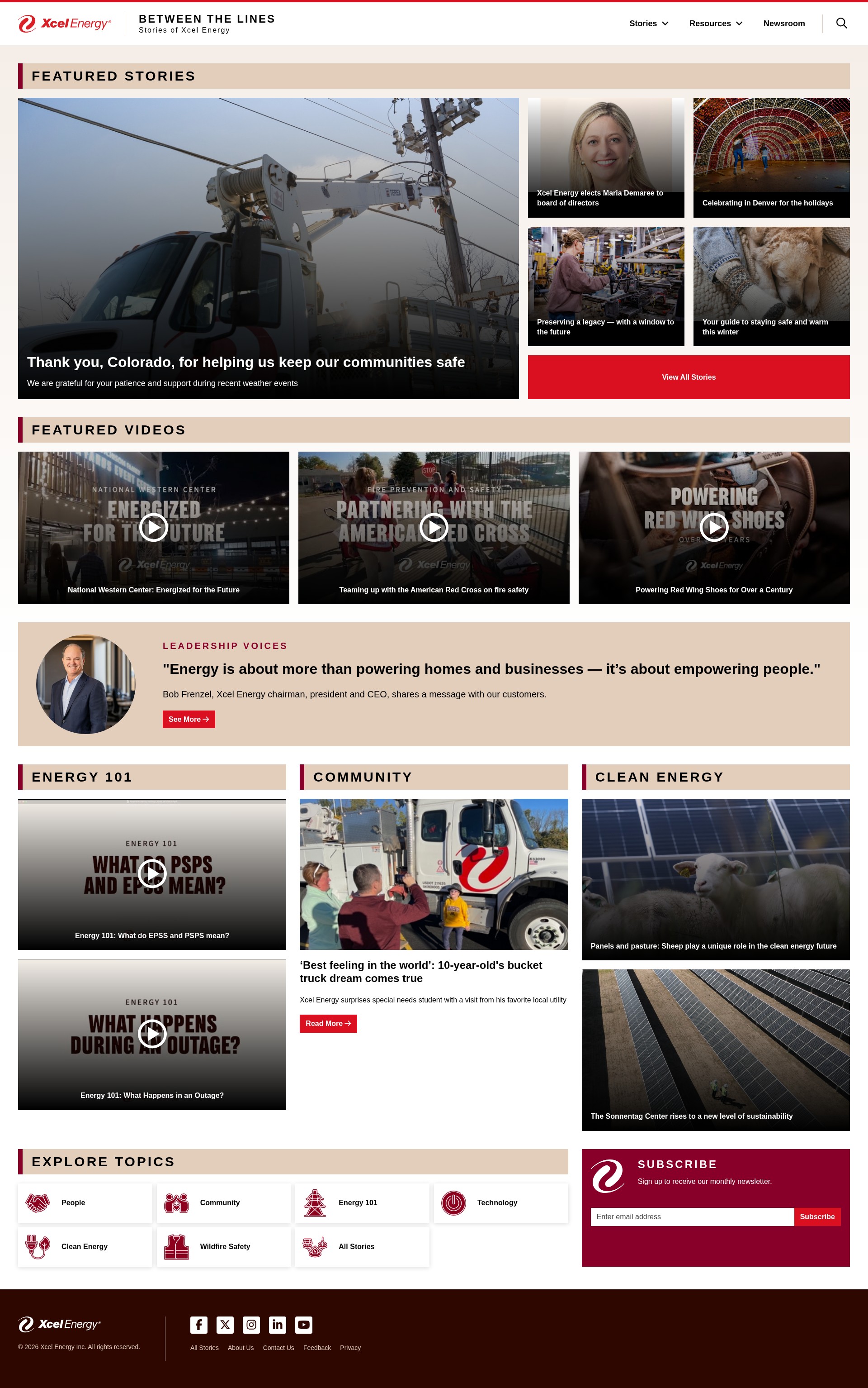 Screenshot of stories.xcelenergy.com