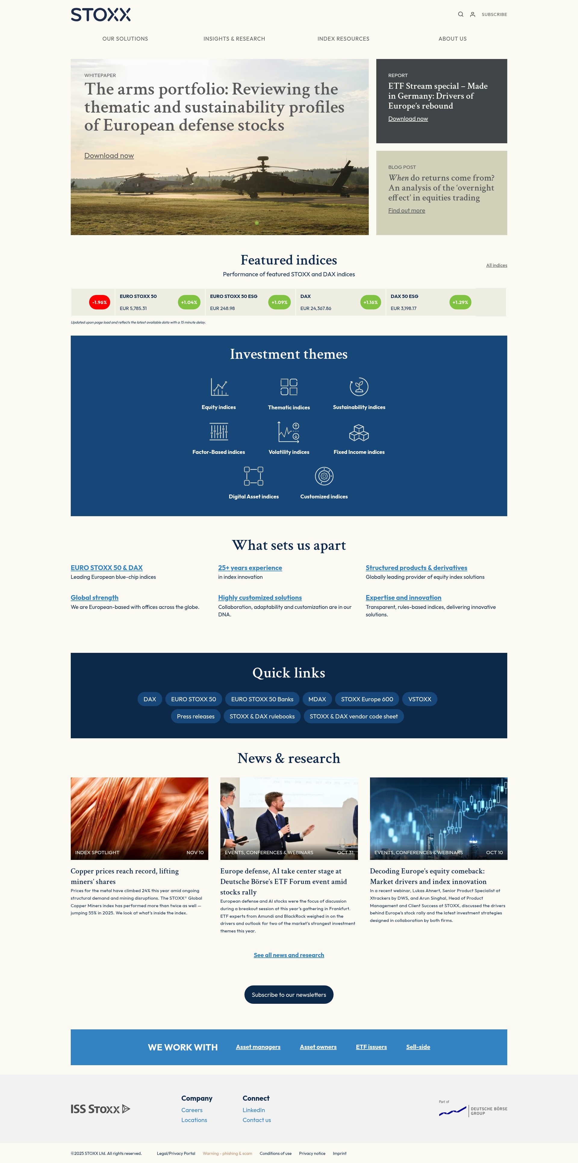 Screenshot of stoxx.com