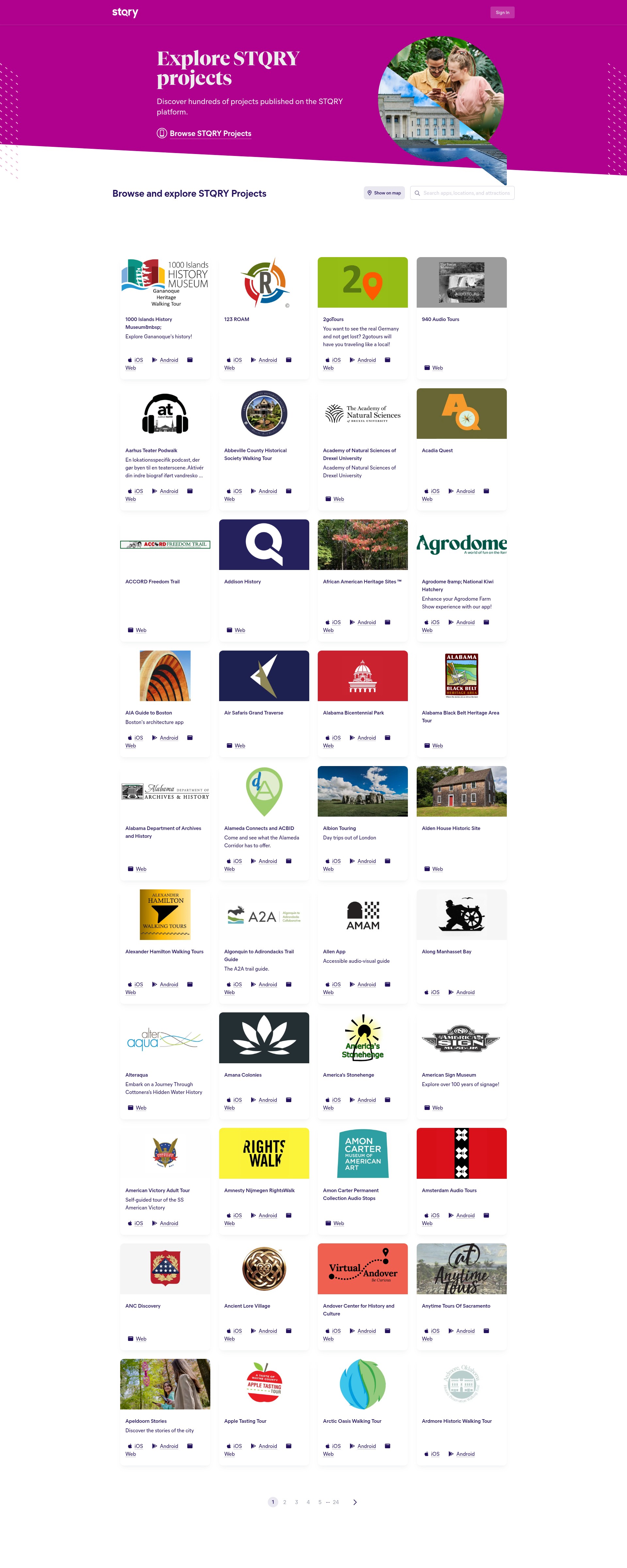 Screenshot of stqry.app