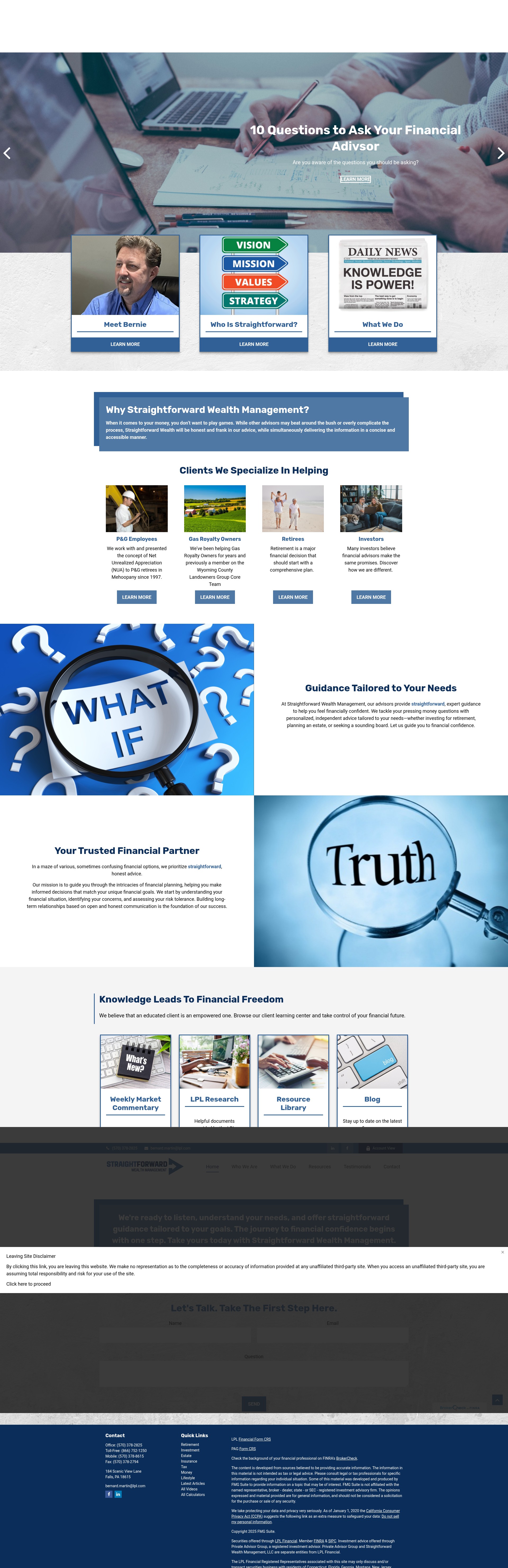 Screenshot of straightforwardwealthmgmt.com