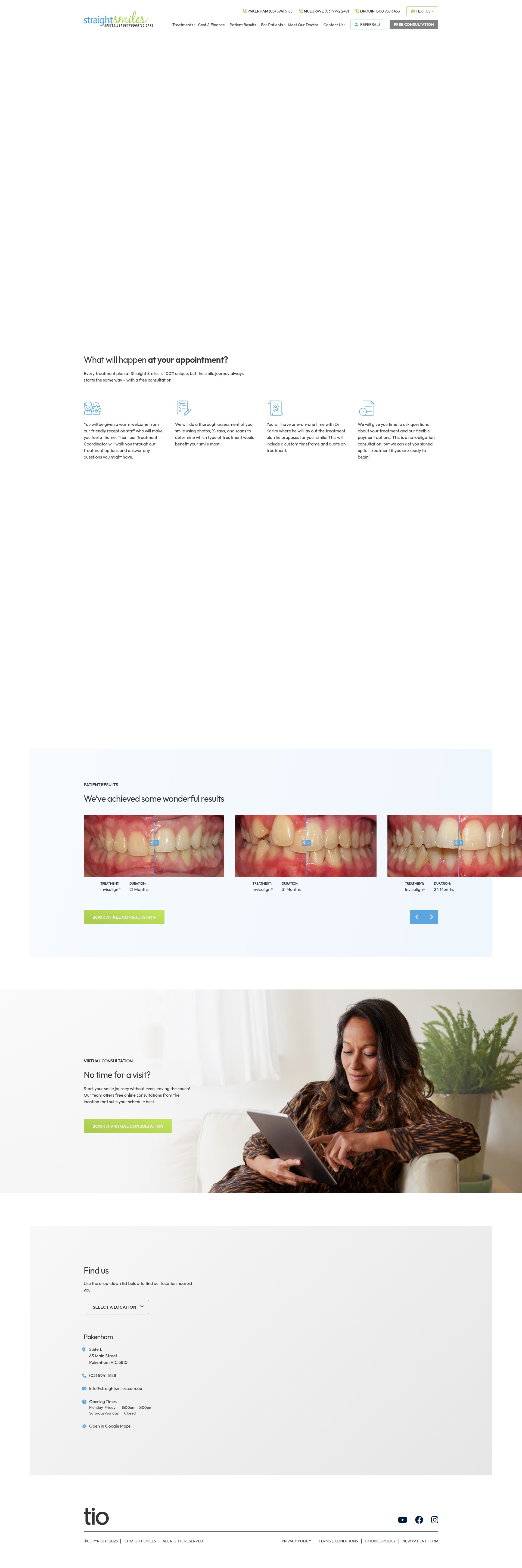Screenshot of straightsmiles.com.au
