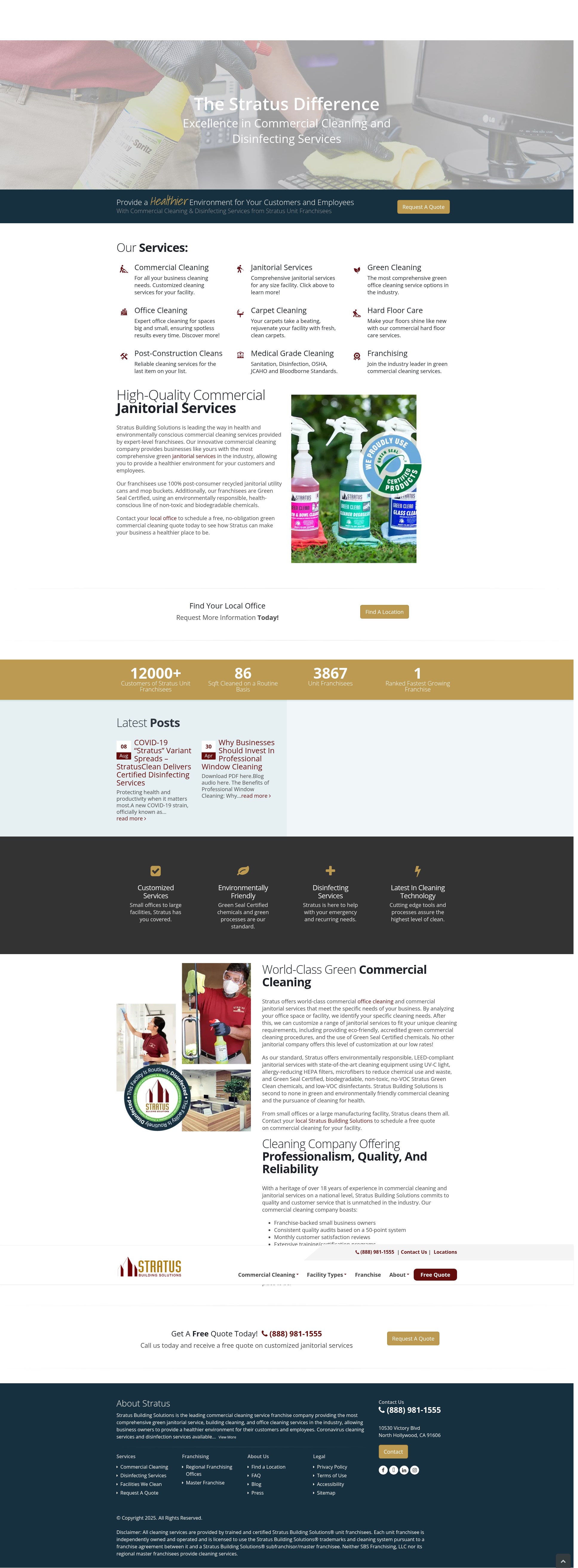Screenshot of stratusclean.com