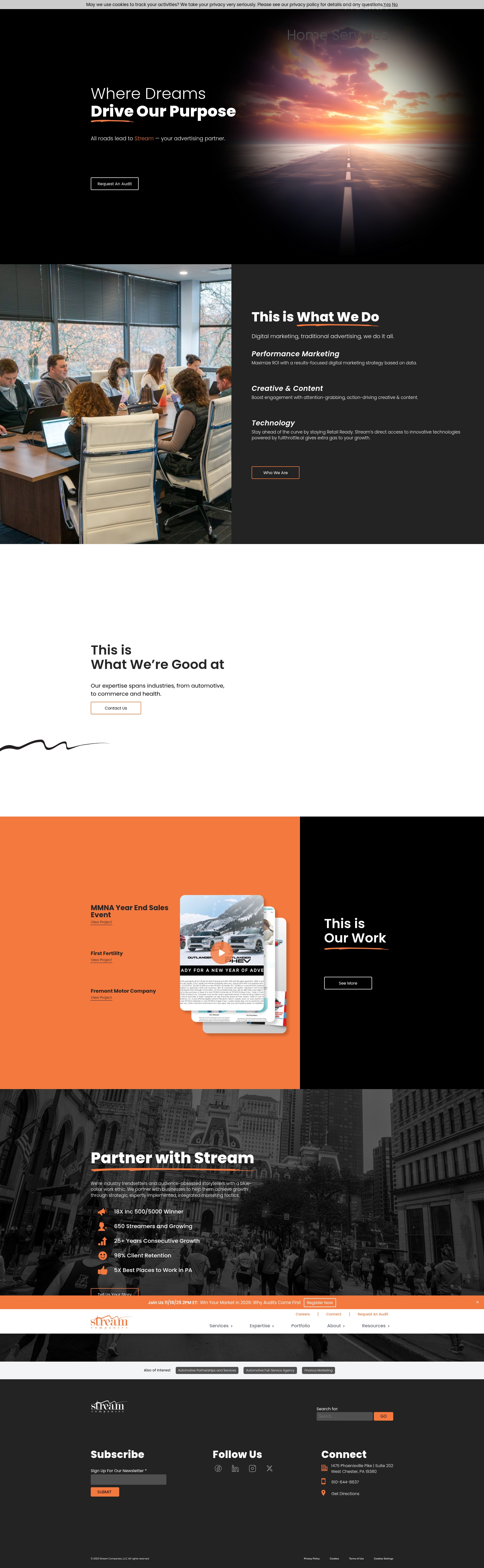 Screenshot of streamcompanies.com