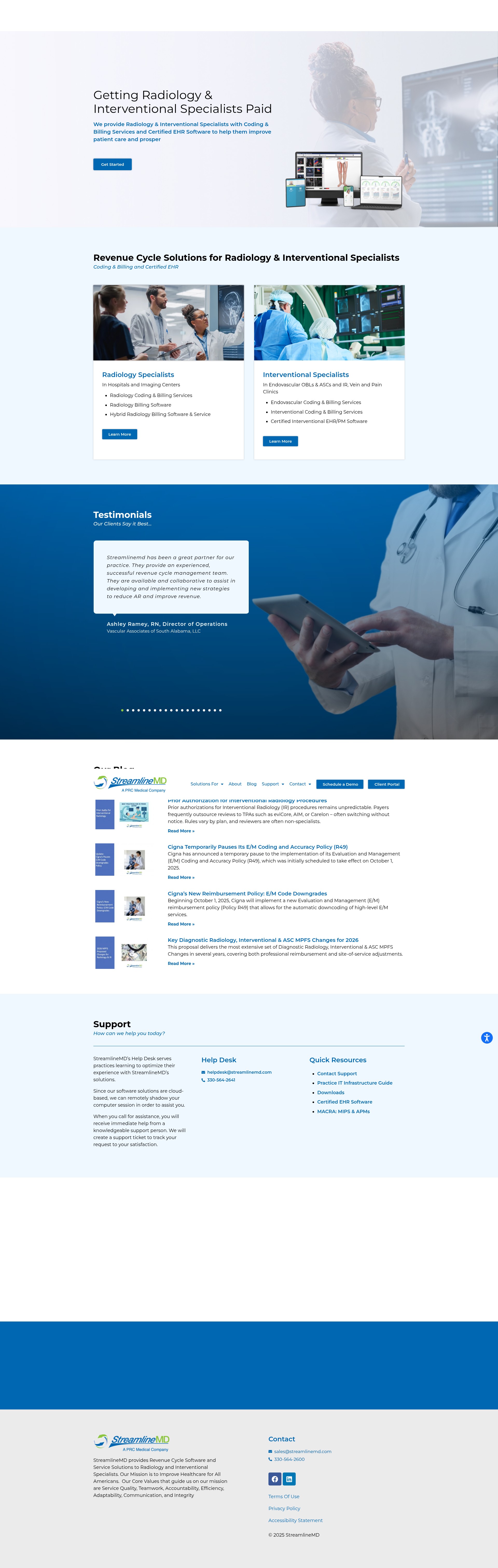 Screenshot of streamlinemd.com