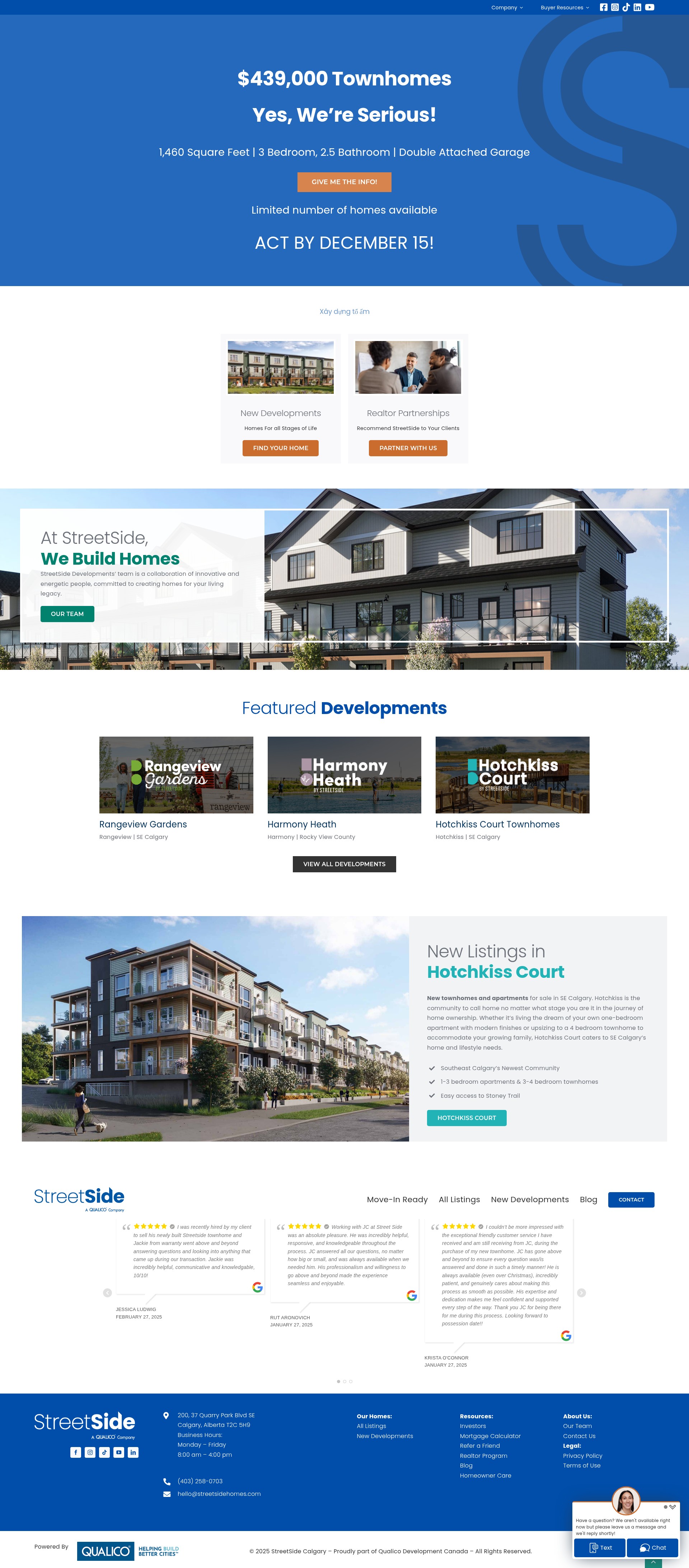 Screenshot of streetsidecalgary.com
