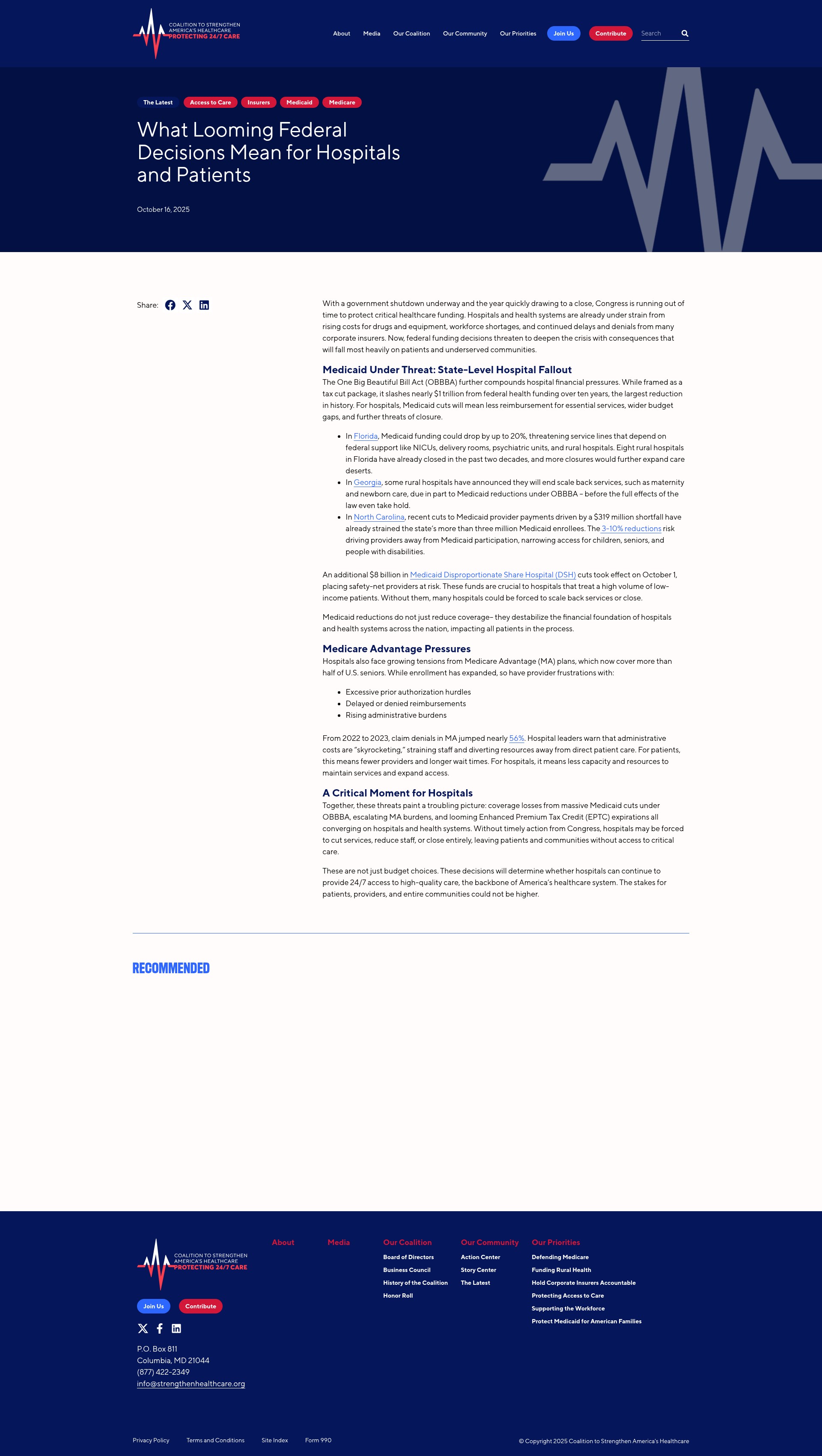Screenshot of strengthenhealthcare.org