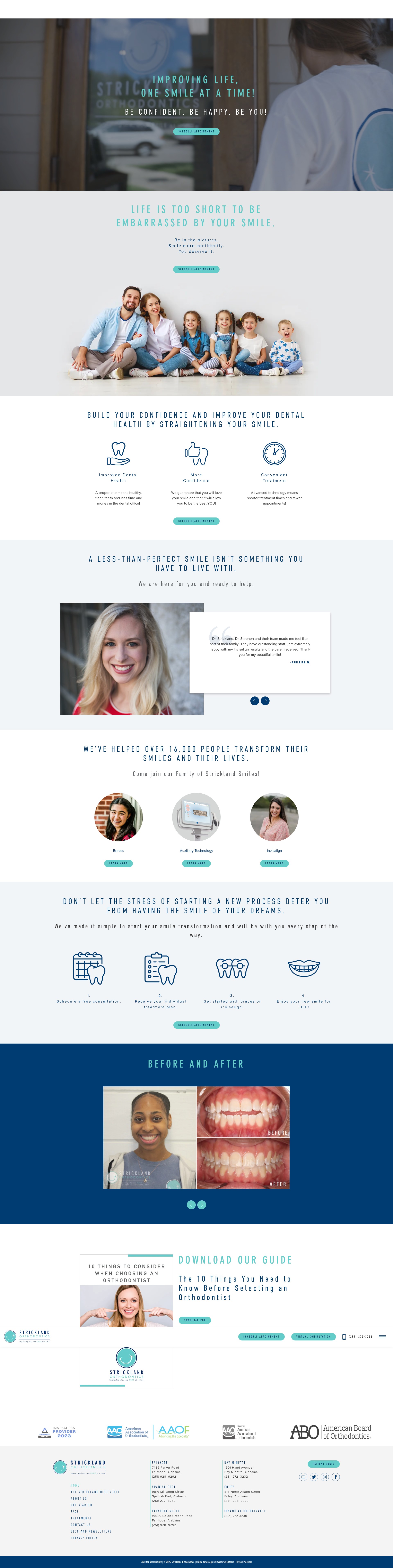 Screenshot of stricklandorthodontics.com