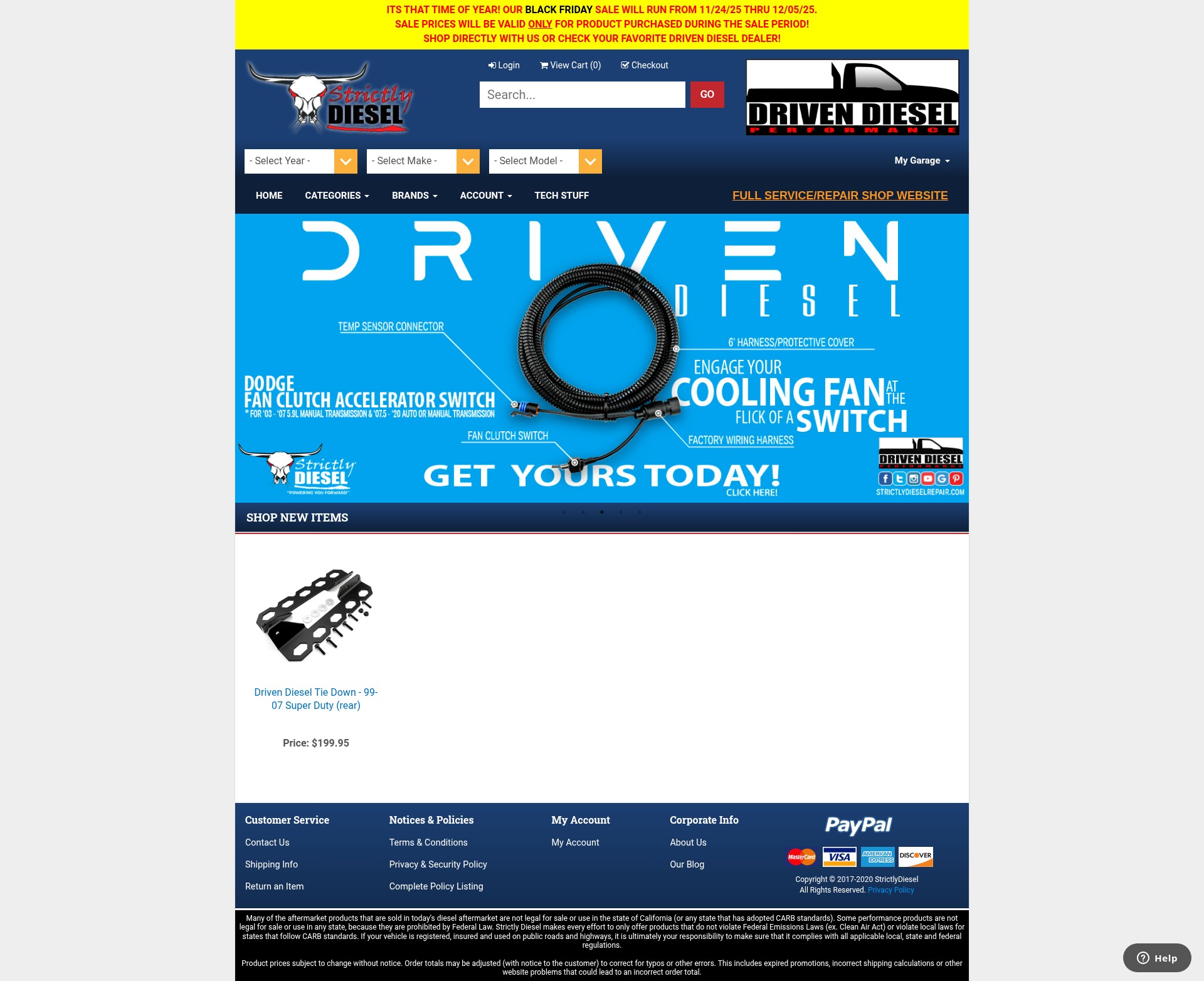 Screenshot of strictlydiesel.com