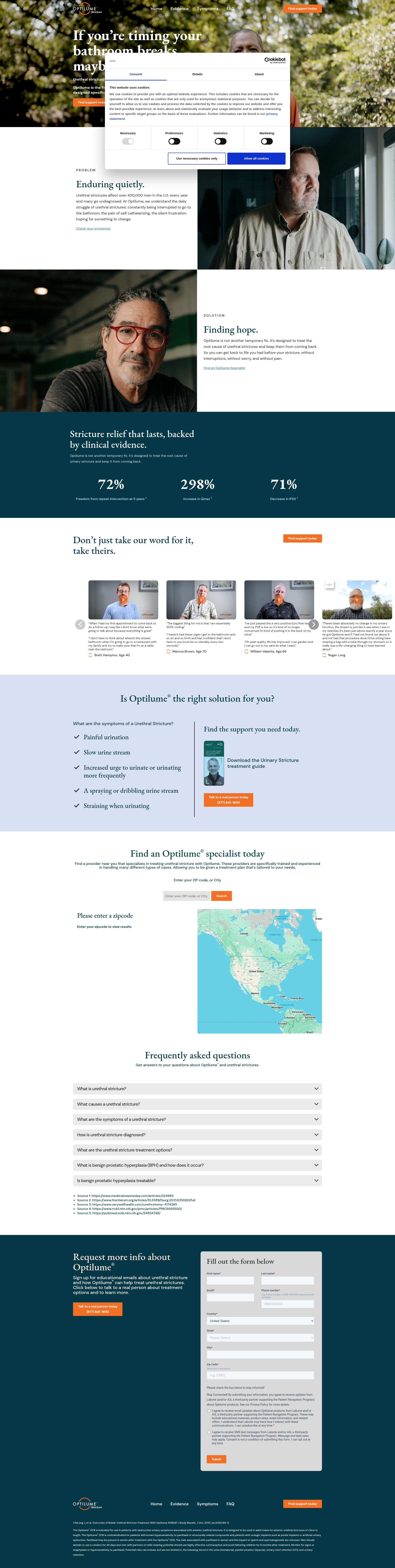 Screenshot of stricturerelief.com