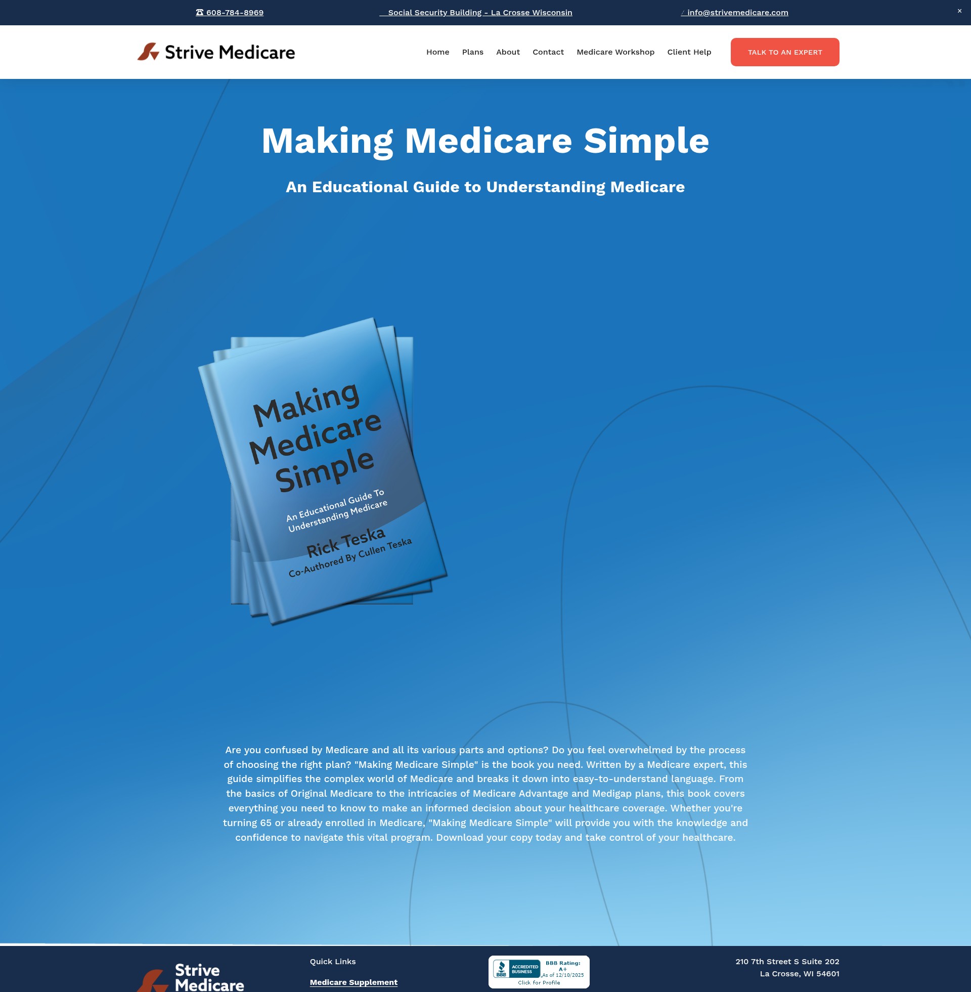 Screenshot of strivemedicare.com
