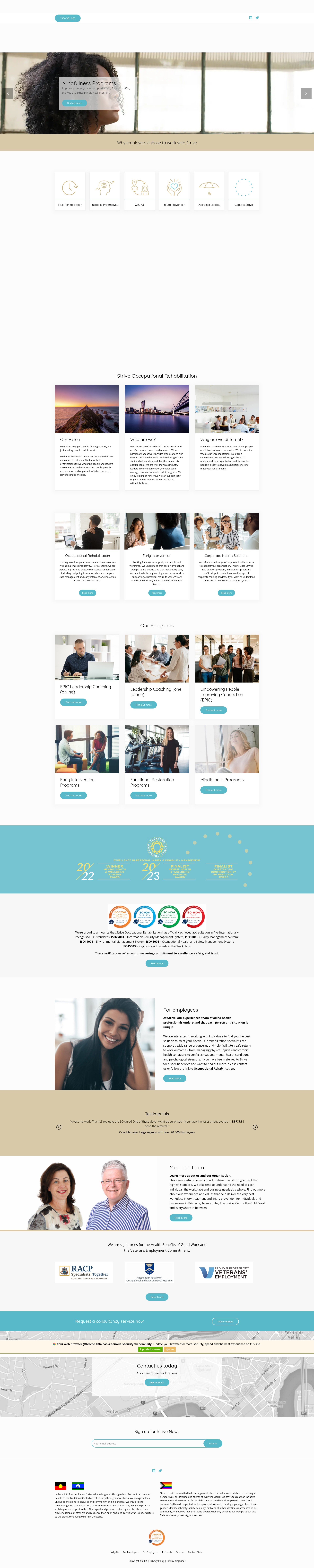 Screenshot of striveor.com.au