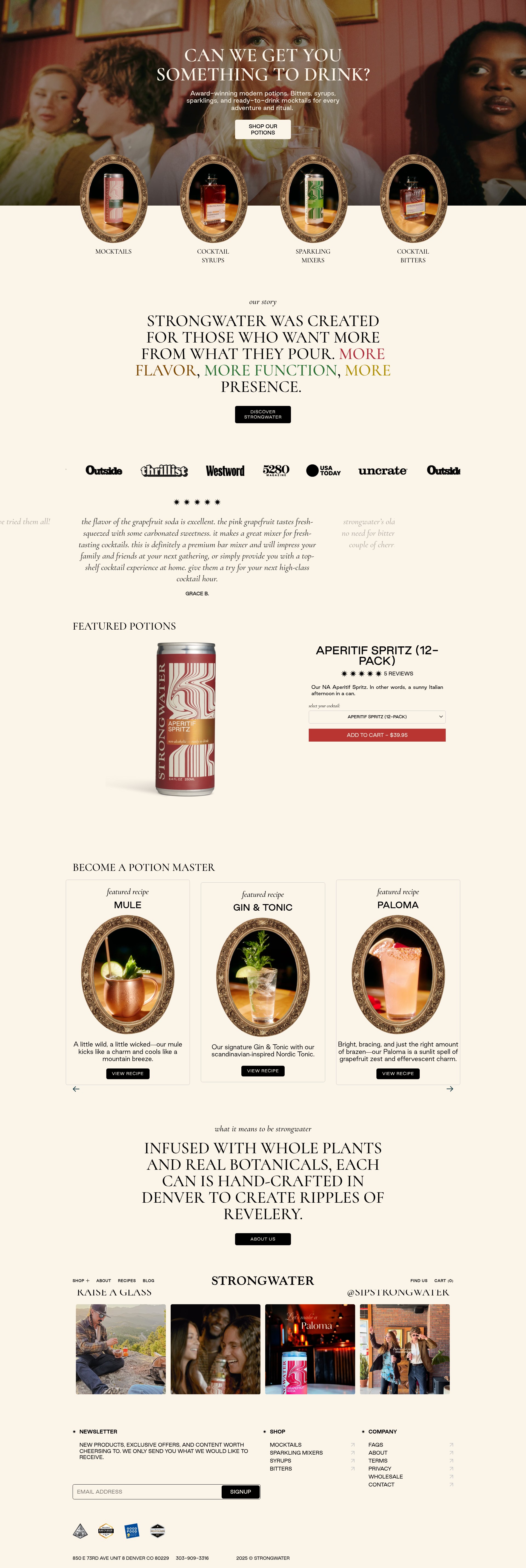 Screenshot of strongwater.com