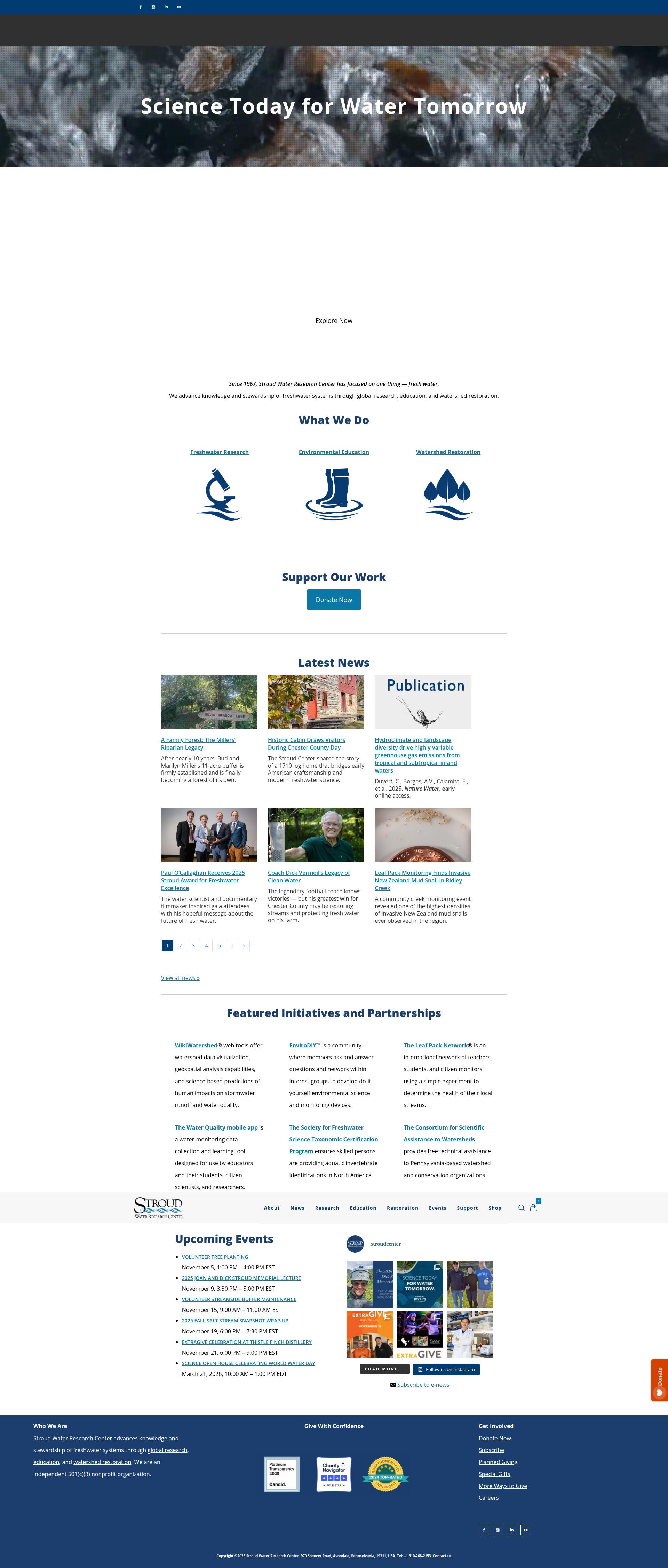 Screenshot of stroudcenter.org
