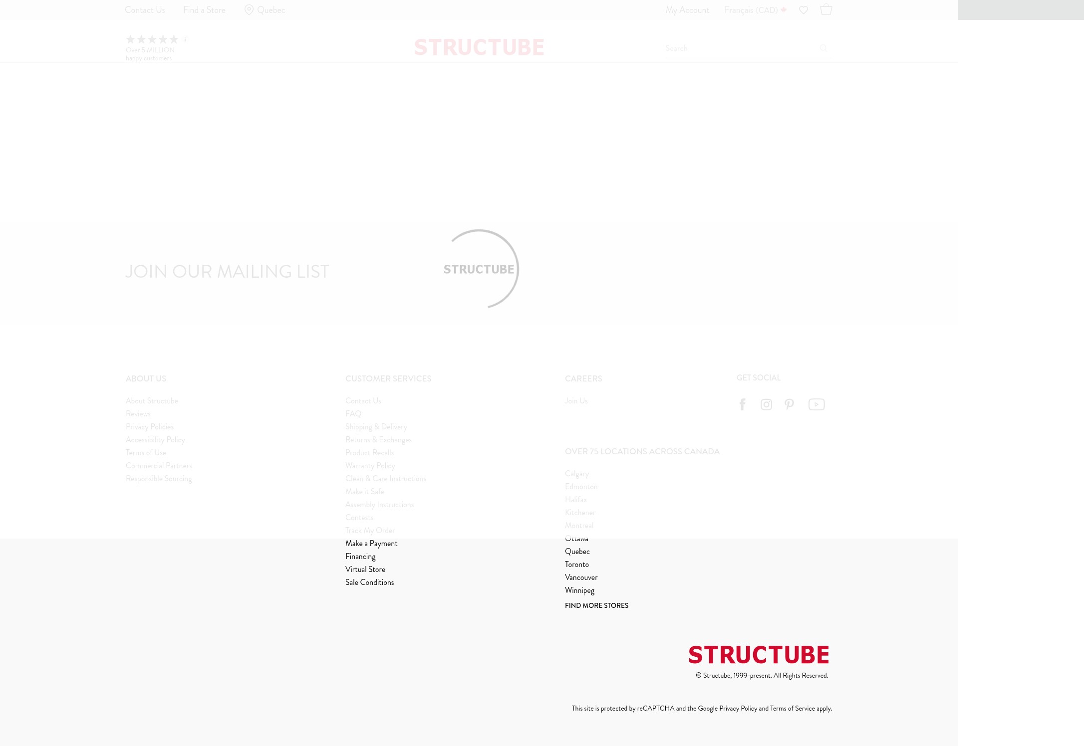 Screenshot of structube.com