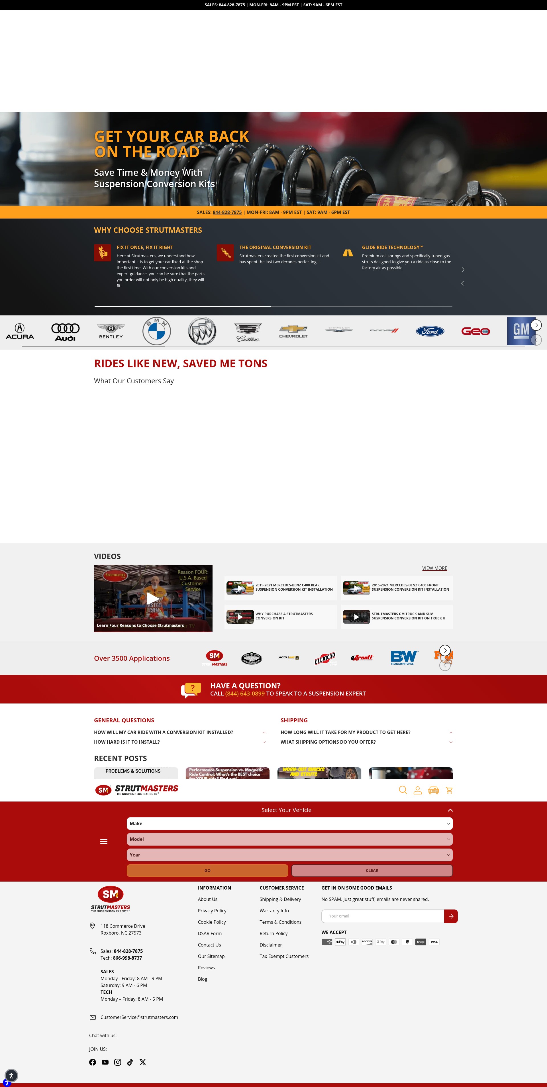 Screenshot of strutmasters.com