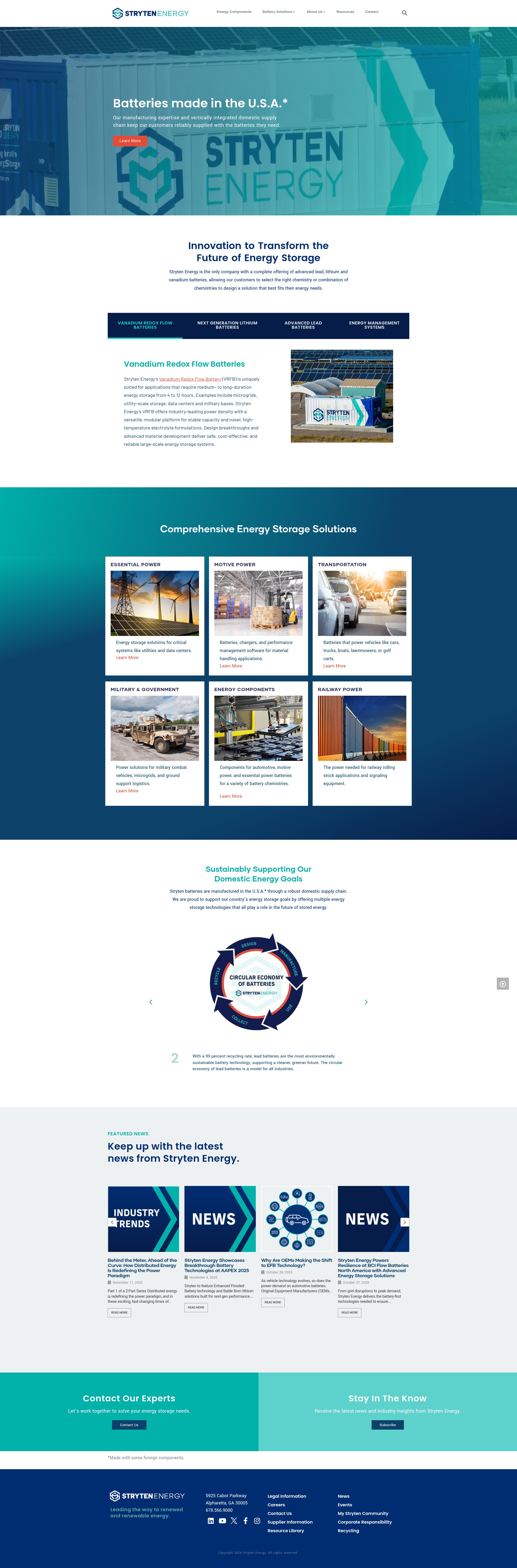 Screenshot of stryten.com