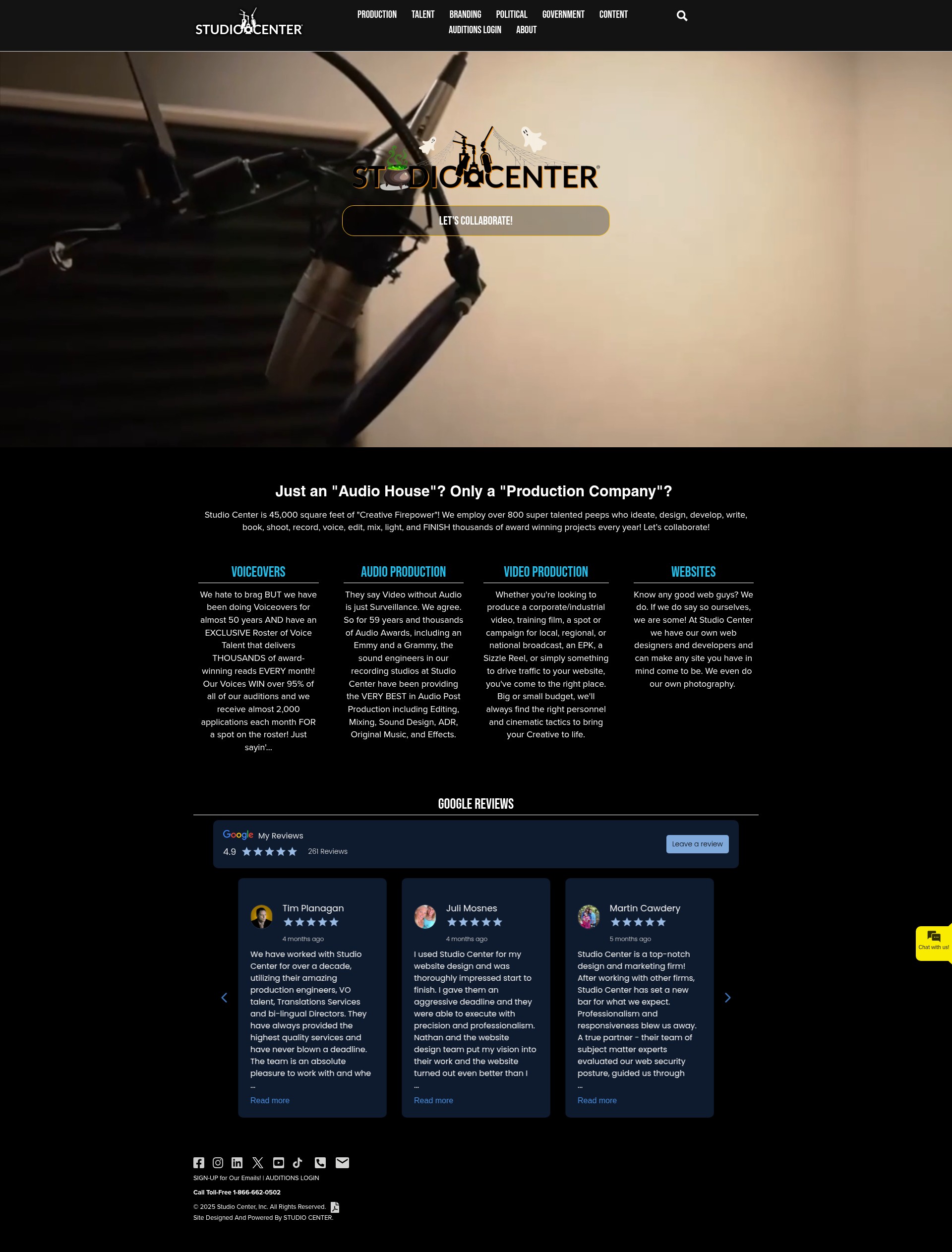 Screenshot of studiocenter.com