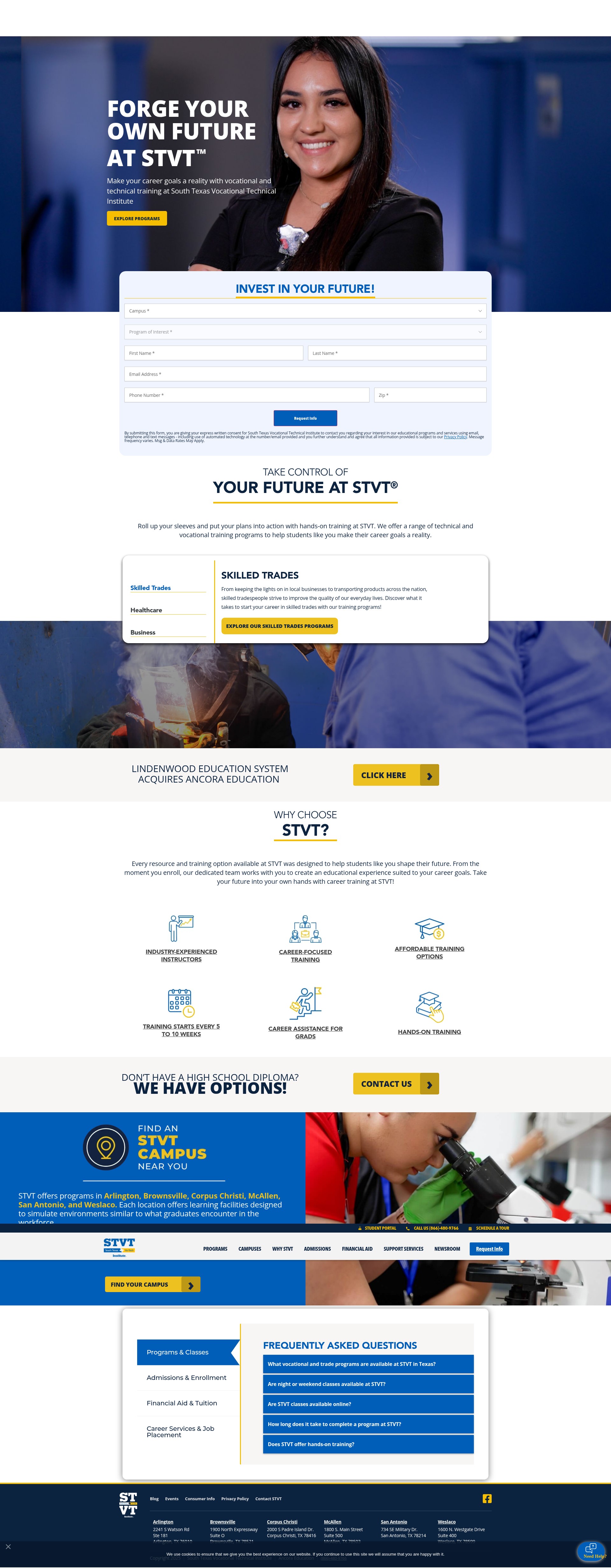Screenshot of stvt.edu