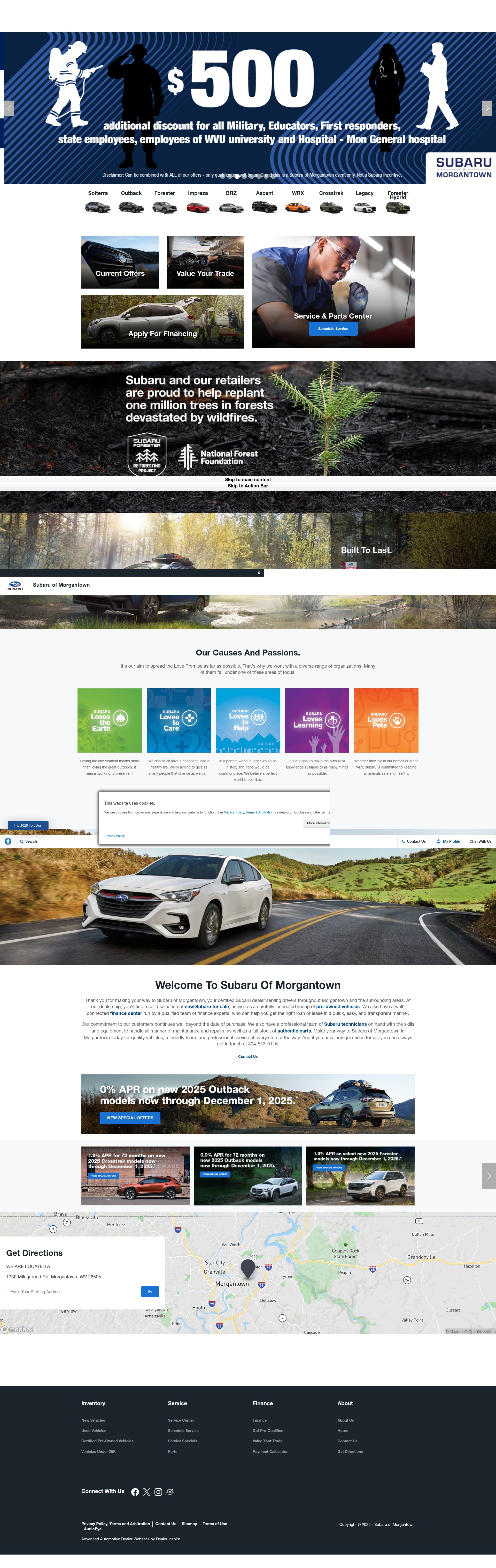 Screenshot of subarumorgantown.com