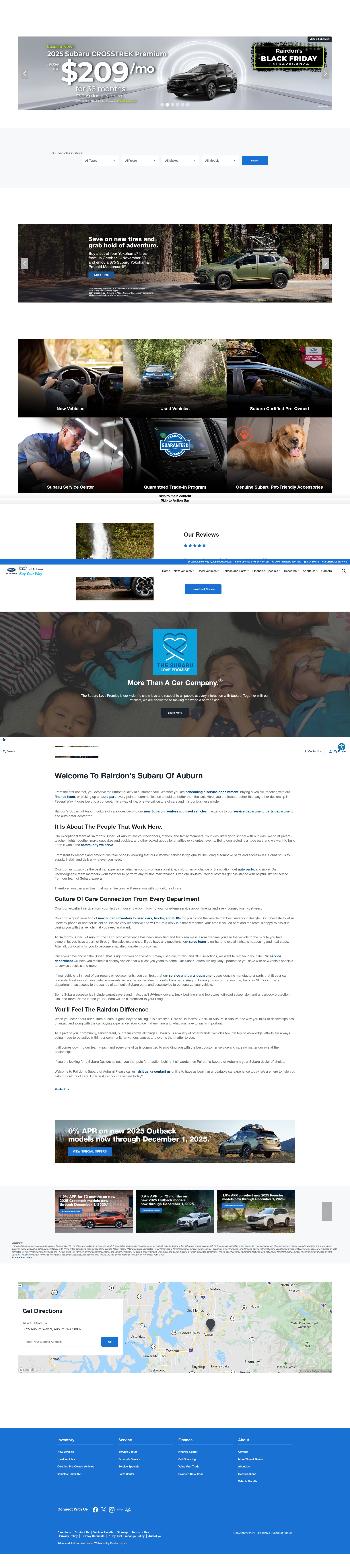 Screenshot of subaruofauburn.com