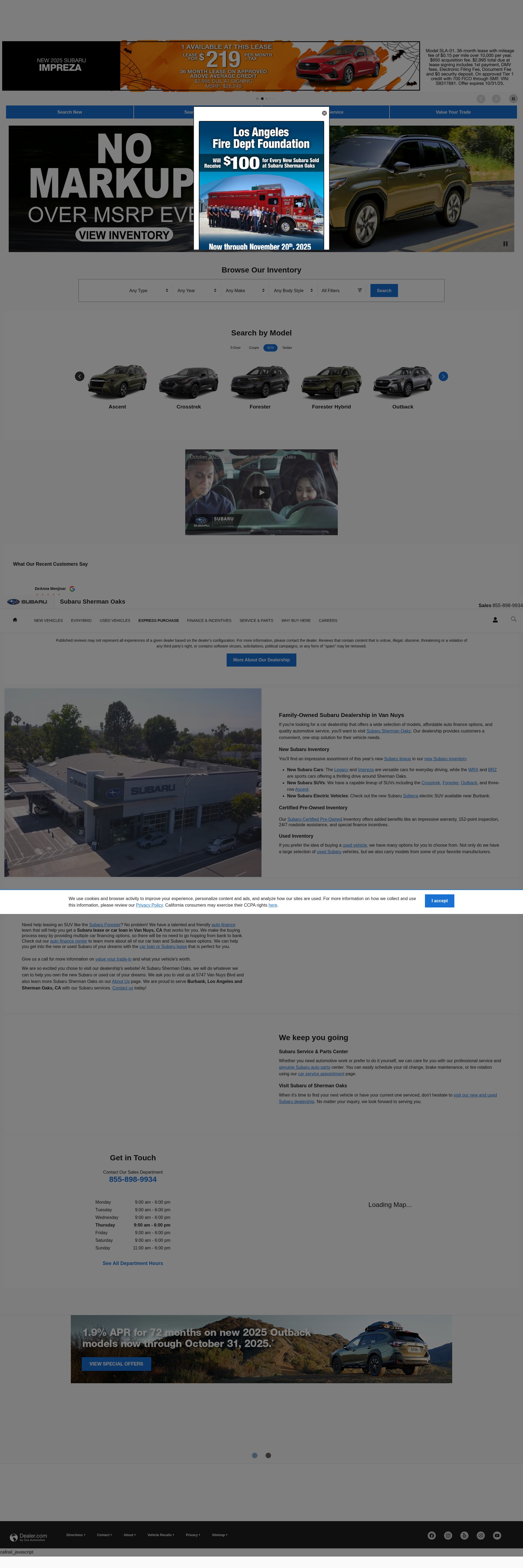 Screenshot of subarushermanoaks.com
