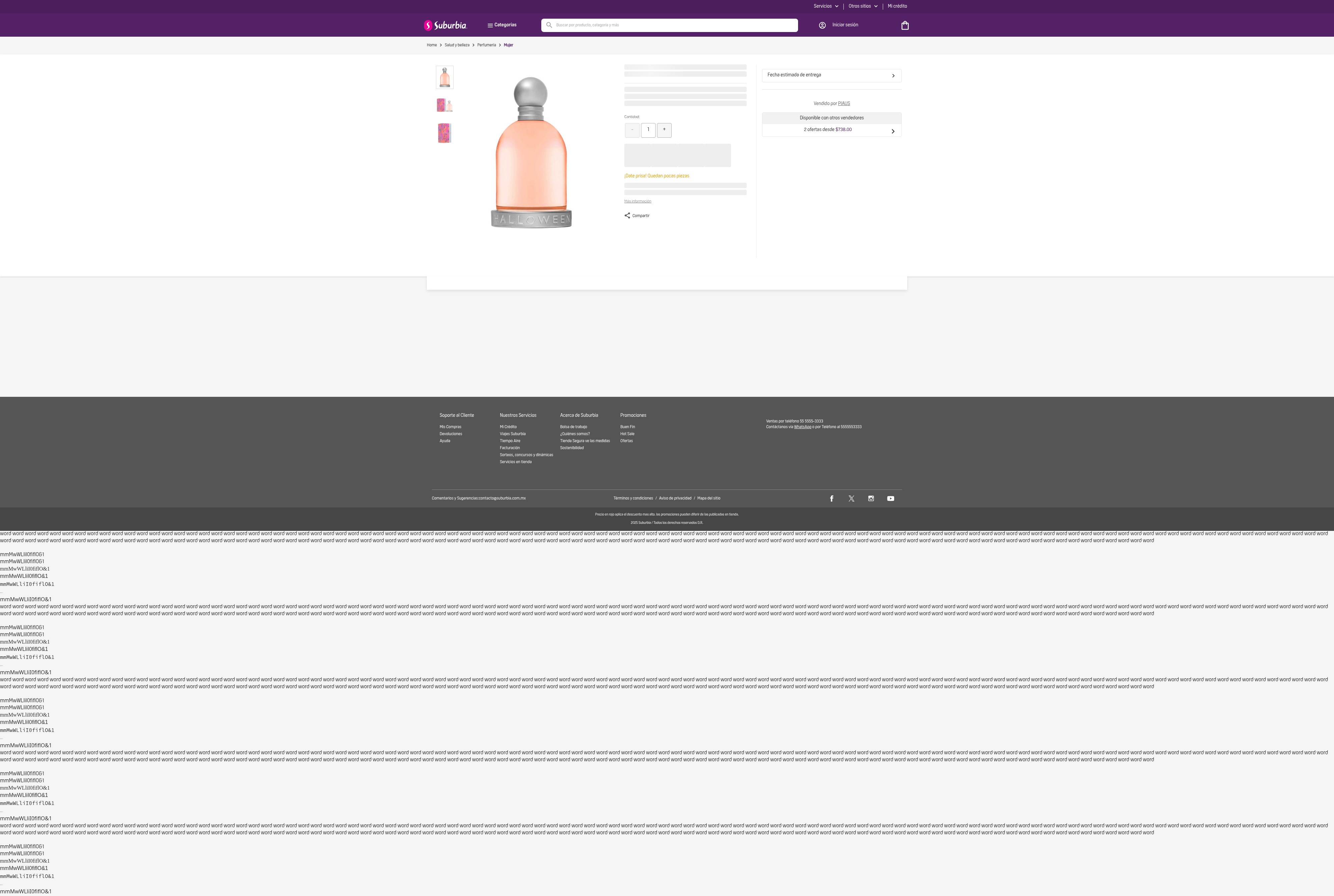 Screenshot of suburbia.com.mx
