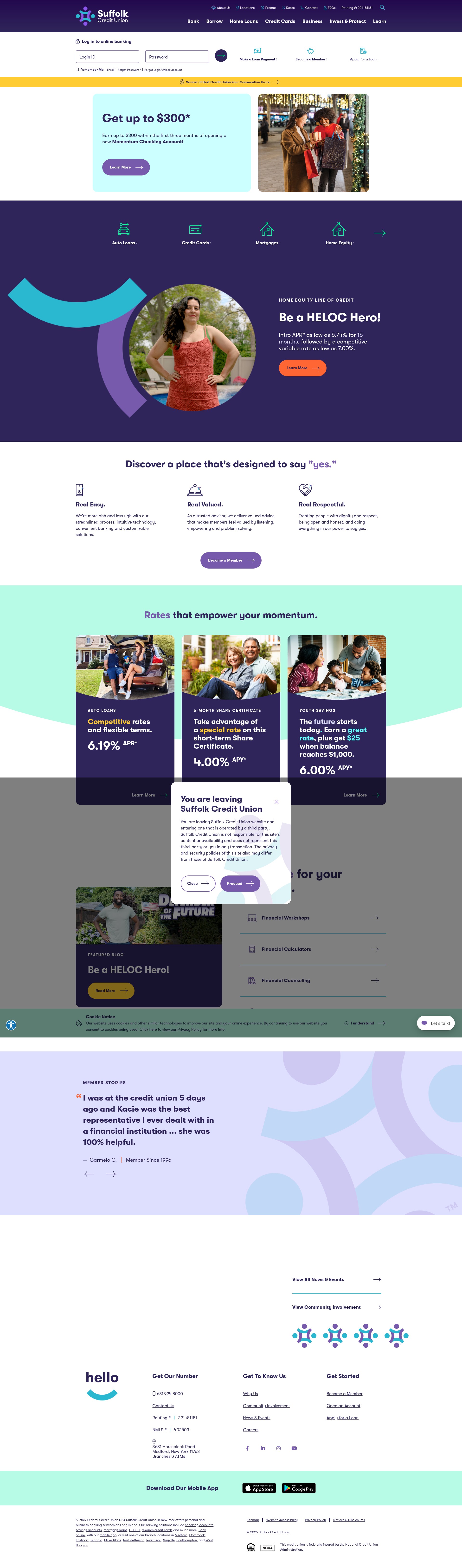 Screenshot of suffolkcu.org