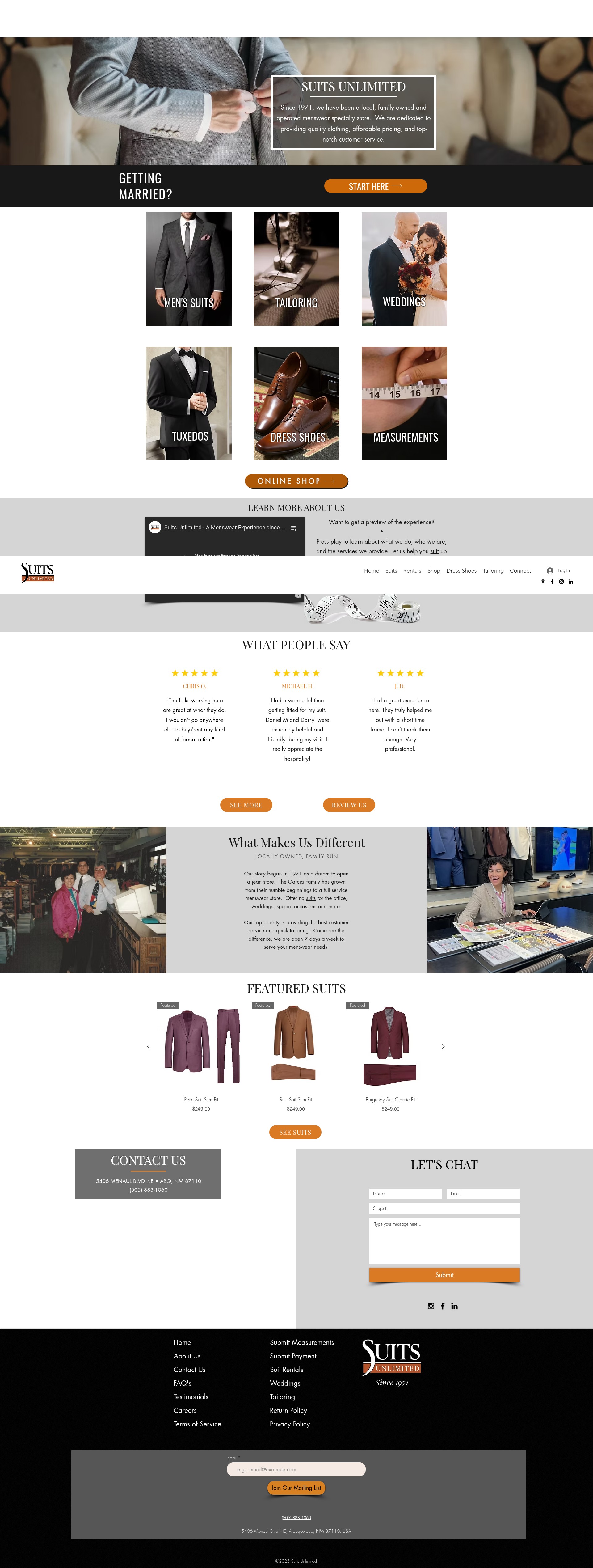 Screenshot of suitsunlimited.net