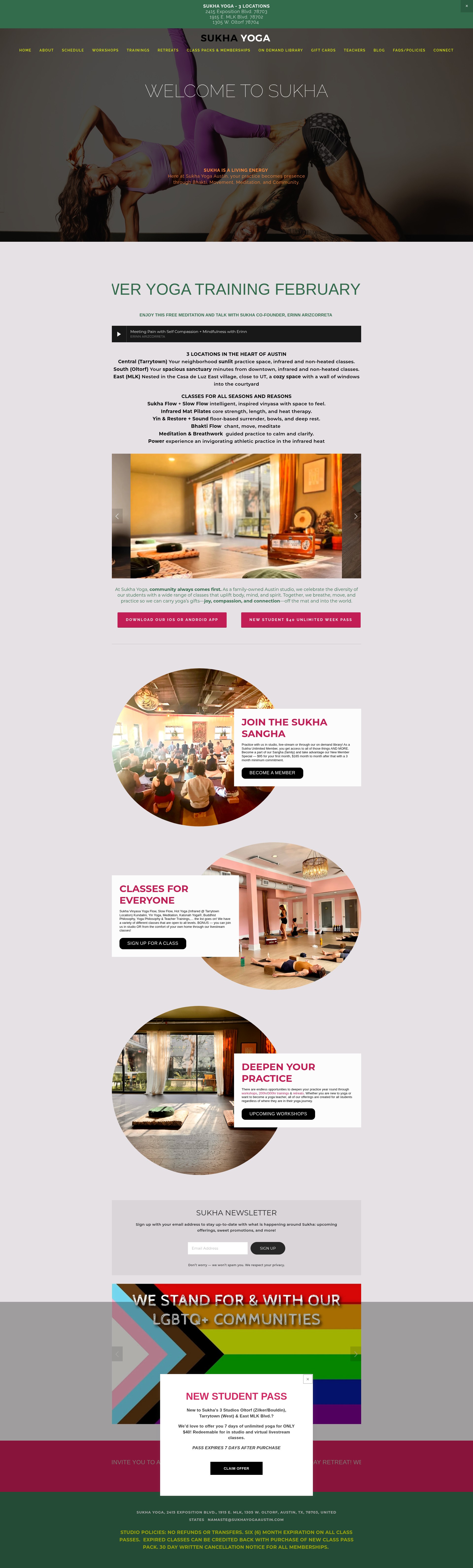 Screenshot of sukhayogaaustin.com