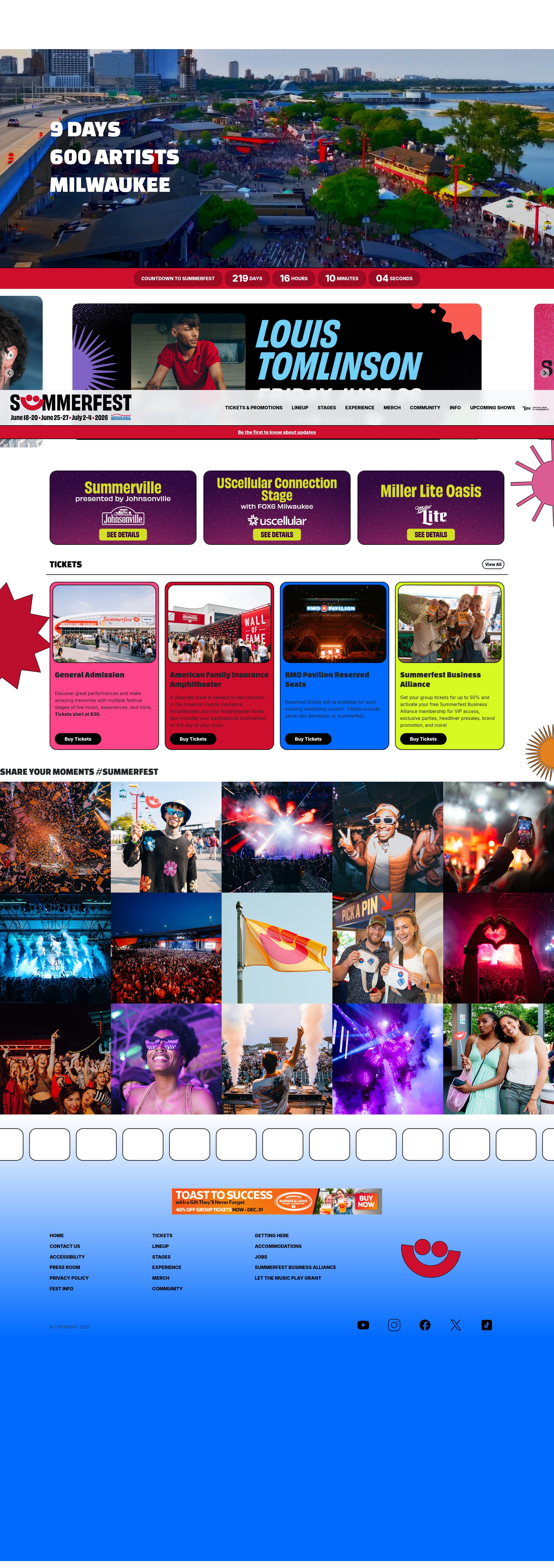 Screenshot of summerfest.com