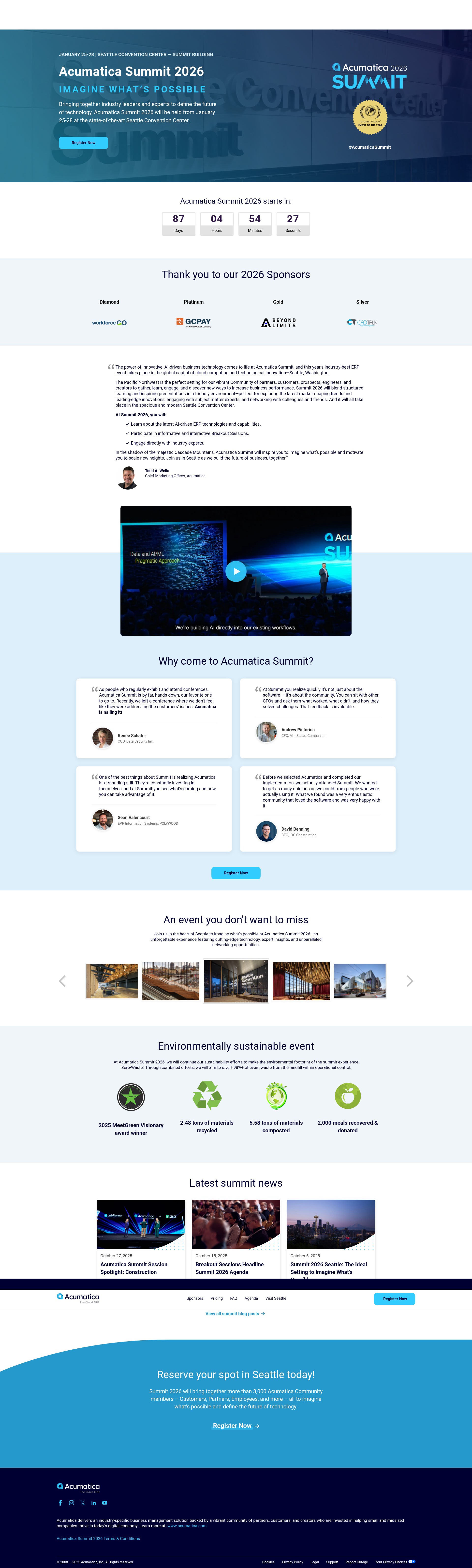 Screenshot of summit.acumatica.com