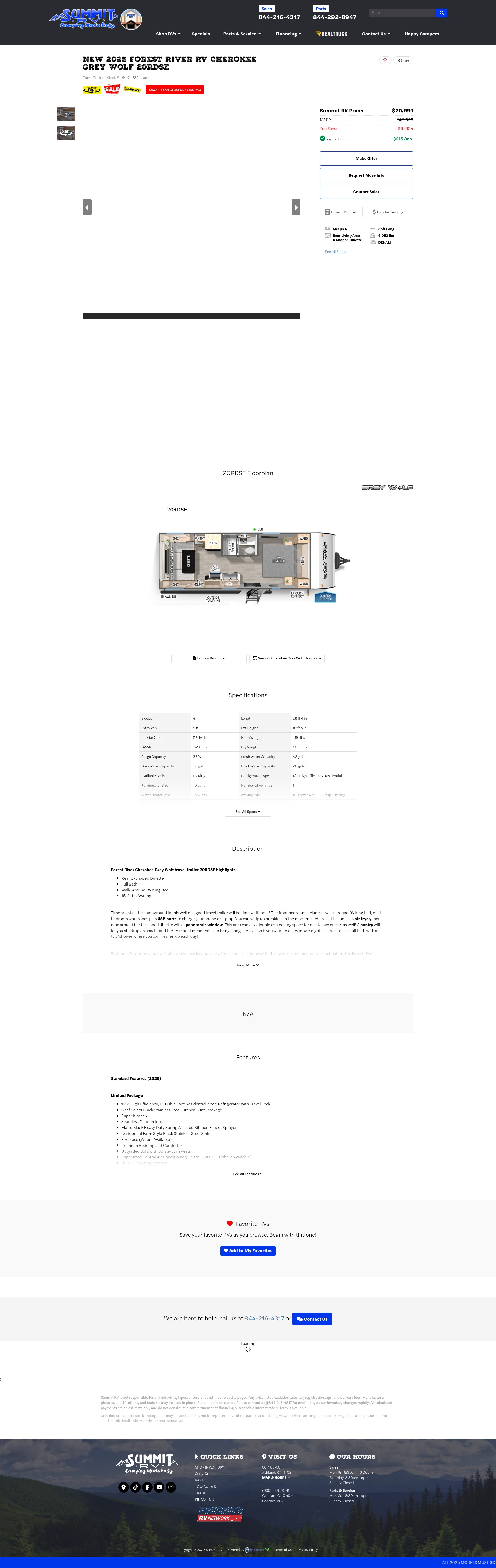 Screenshot of summitrv.com