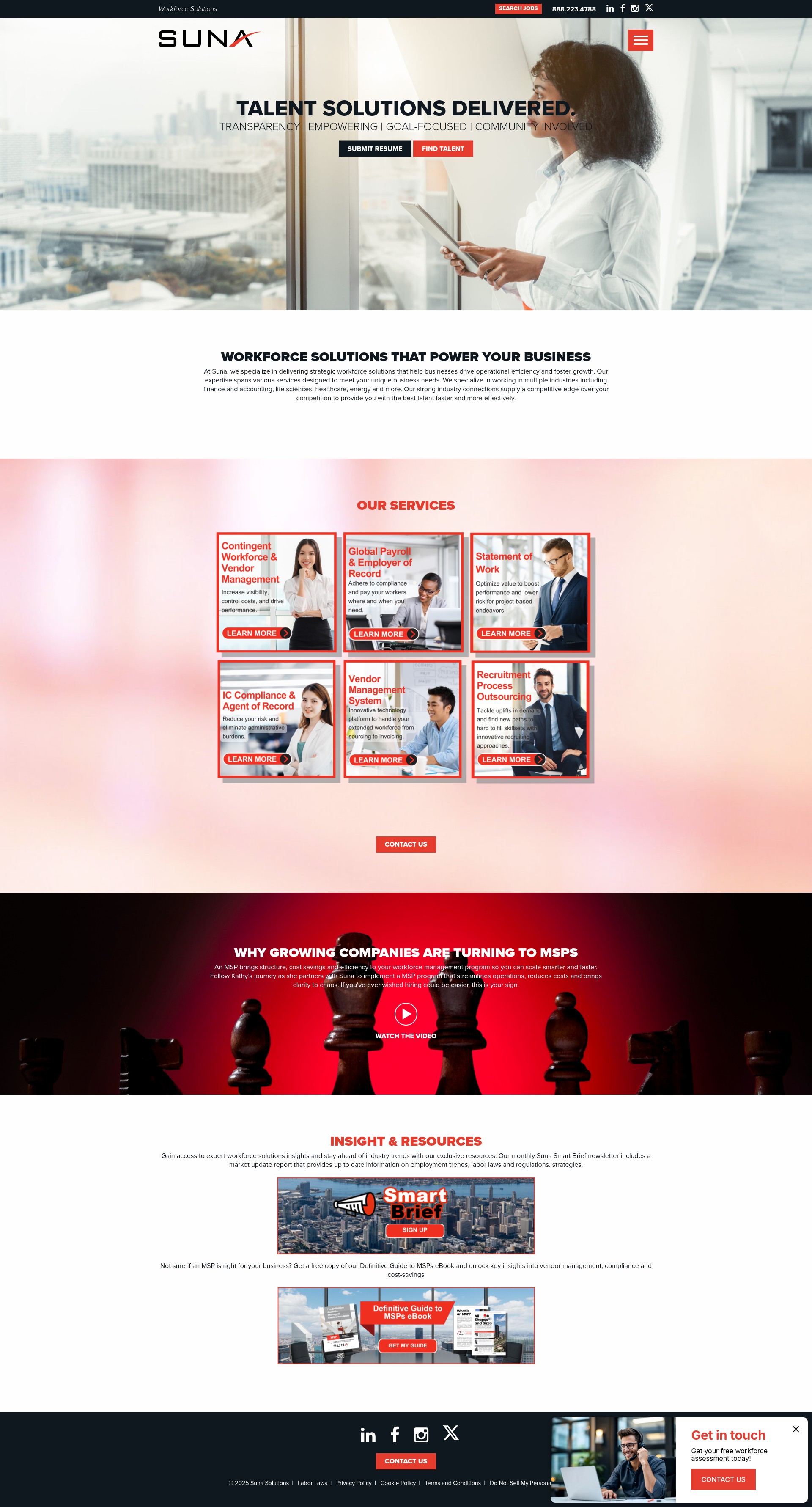 Screenshot of suna.com