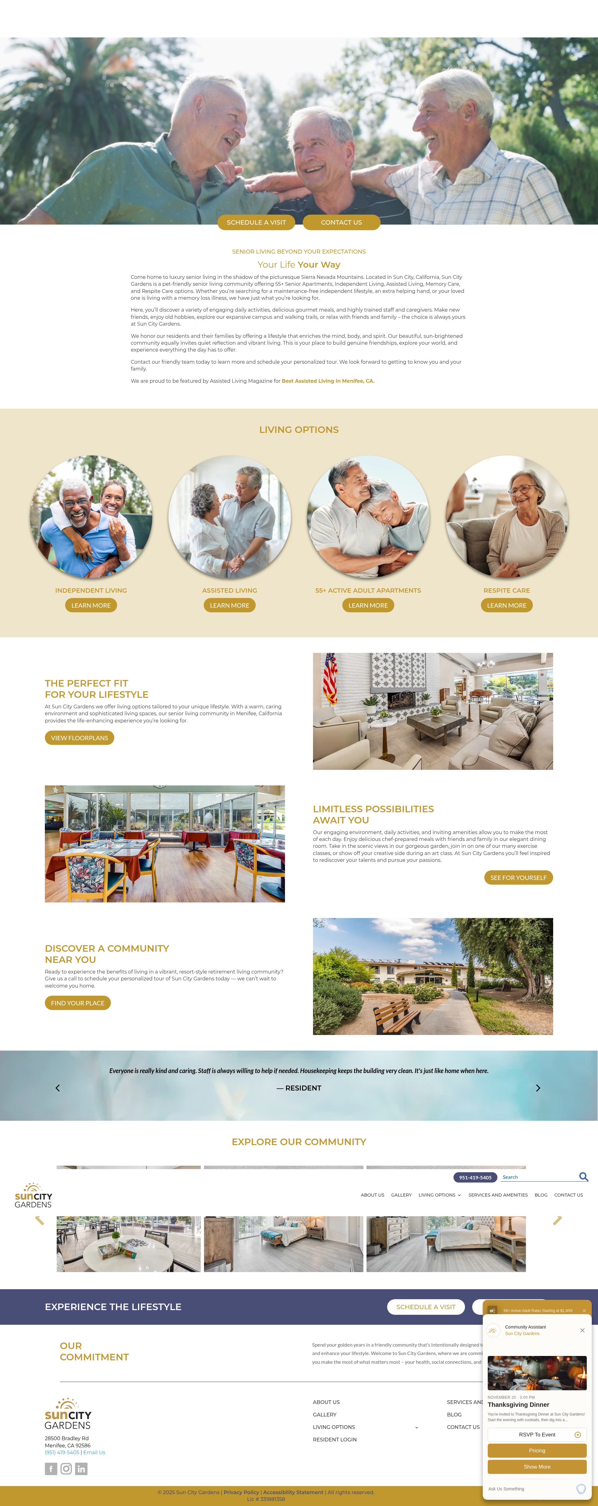 Screenshot of suncitygardens.com