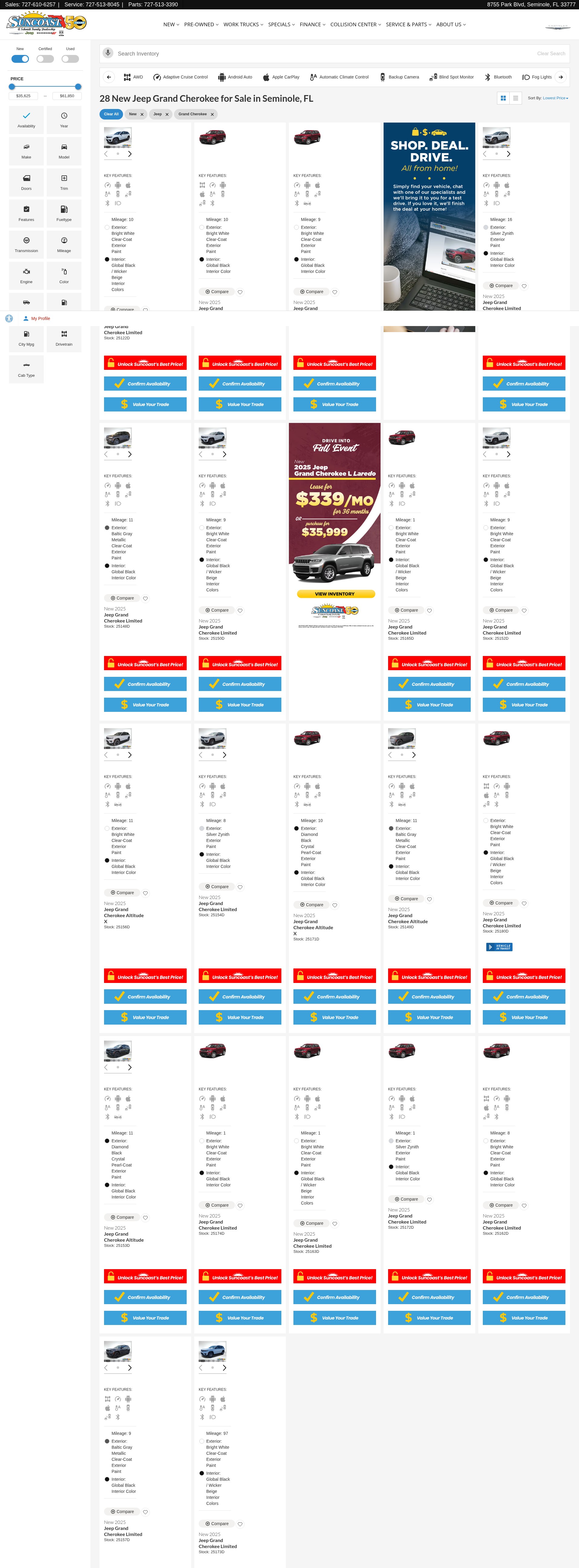 Screenshot of suncoastcjd.com