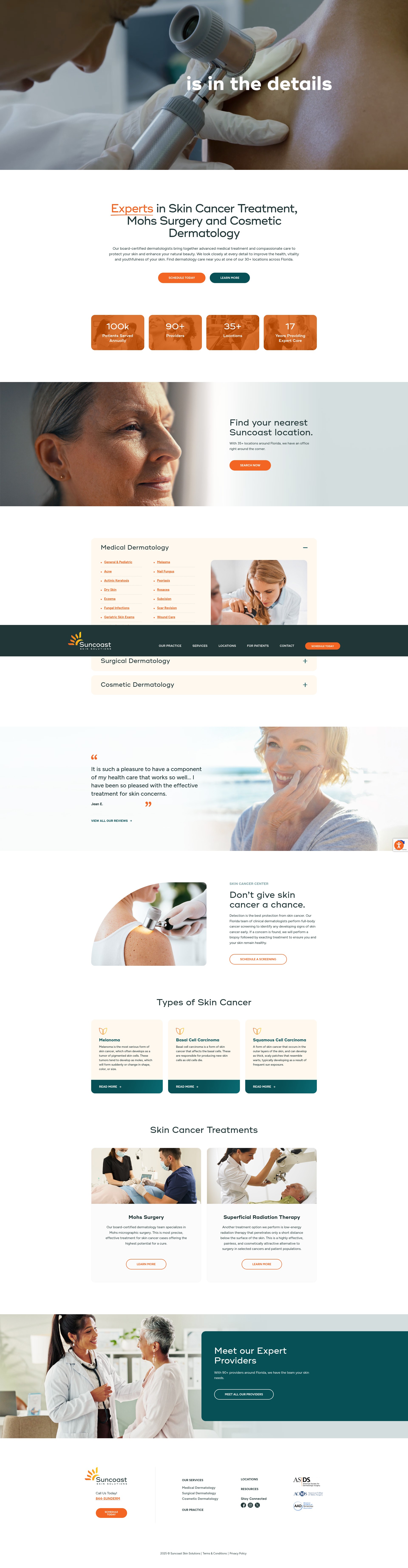 Screenshot of suncoastskin.com