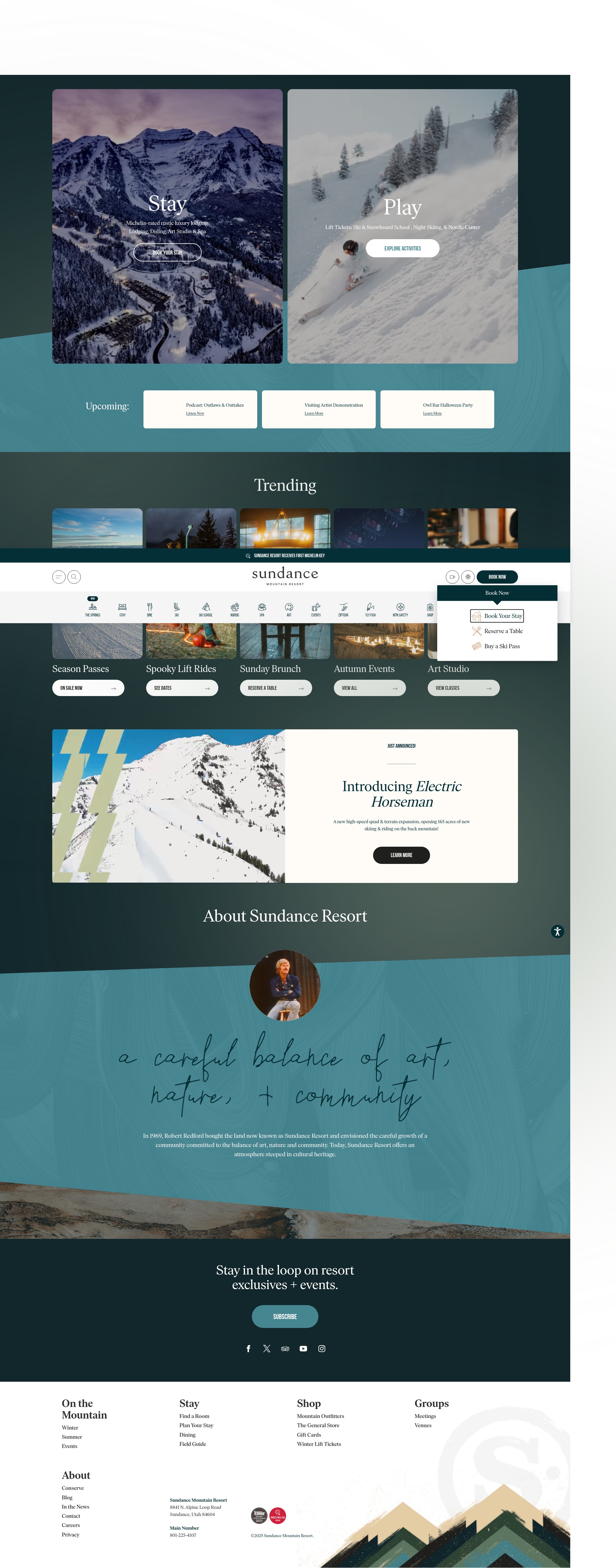 Screenshot of sundanceresort.com