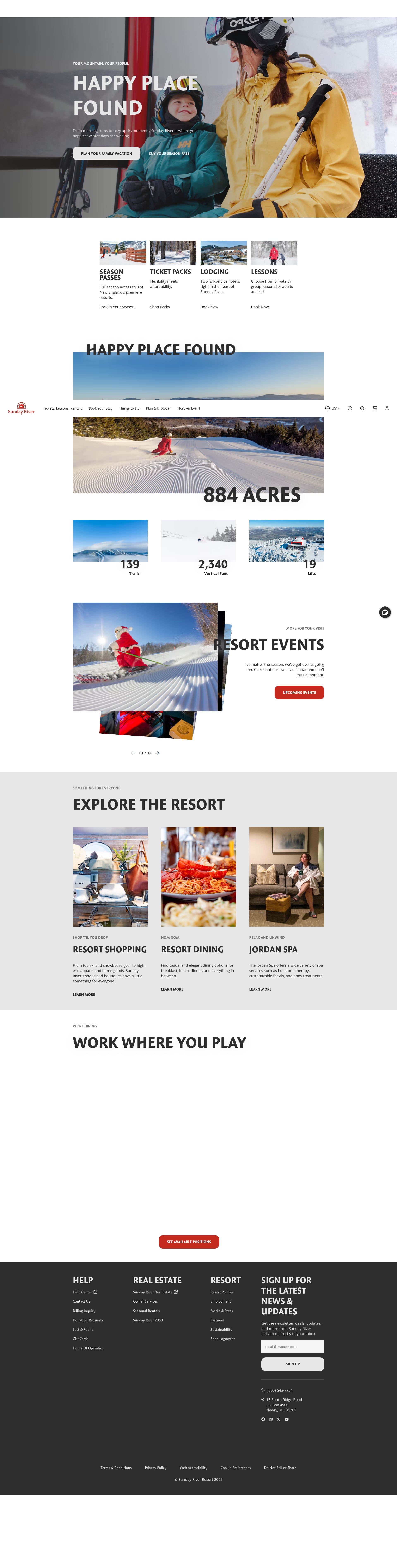 Screenshot of sundayriver.com