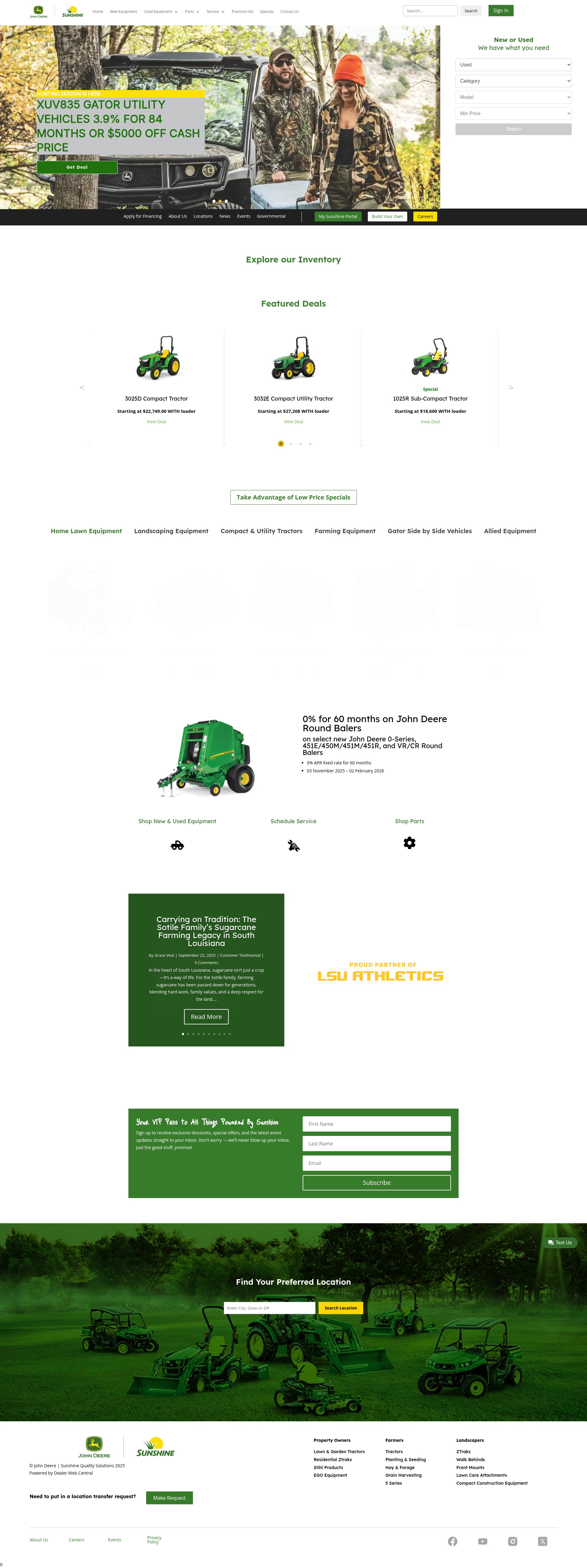 Screenshot of sunequip.com