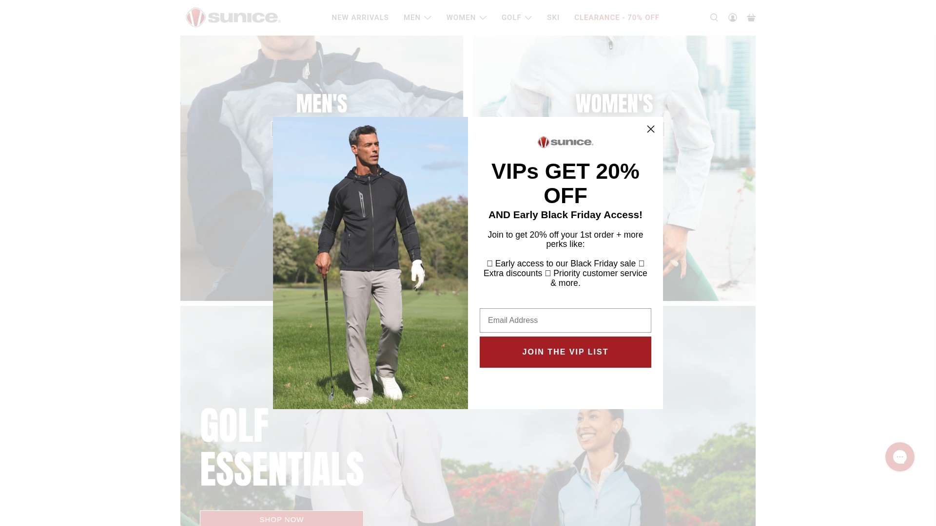 Screenshot of sunice.com