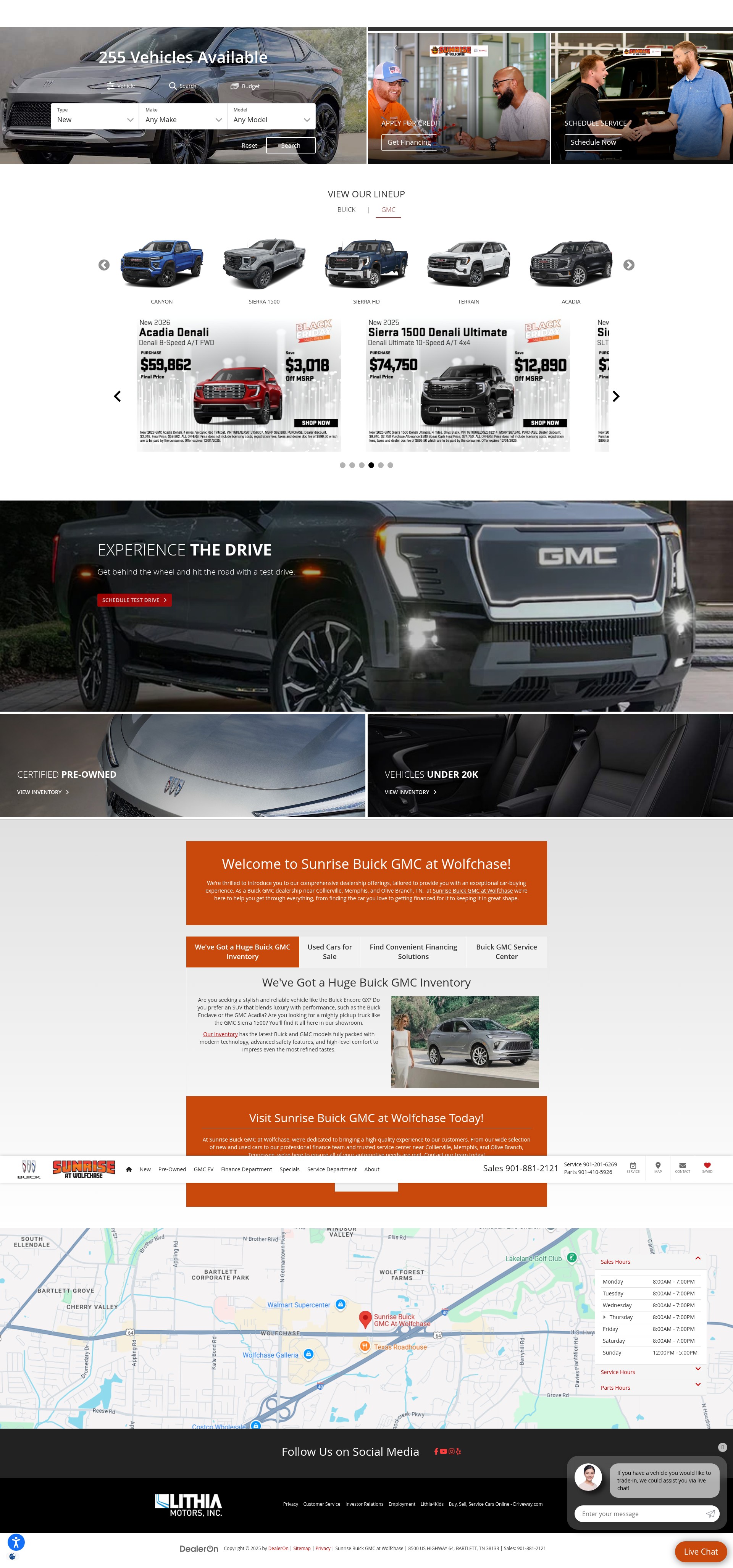 Screenshot of sunriseatwolfchase.com