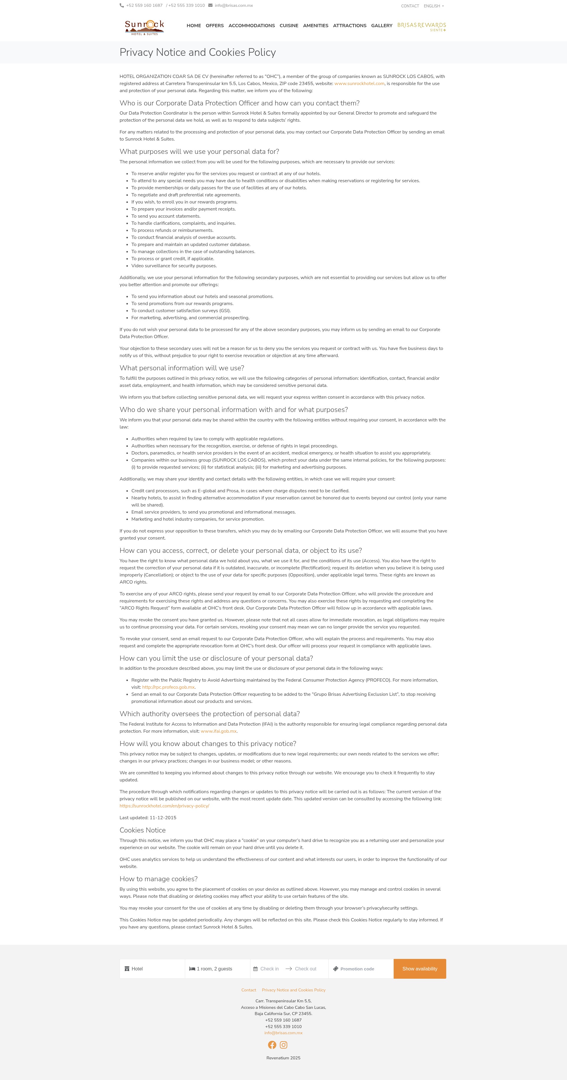 Screenshot of sunrockhotel.com