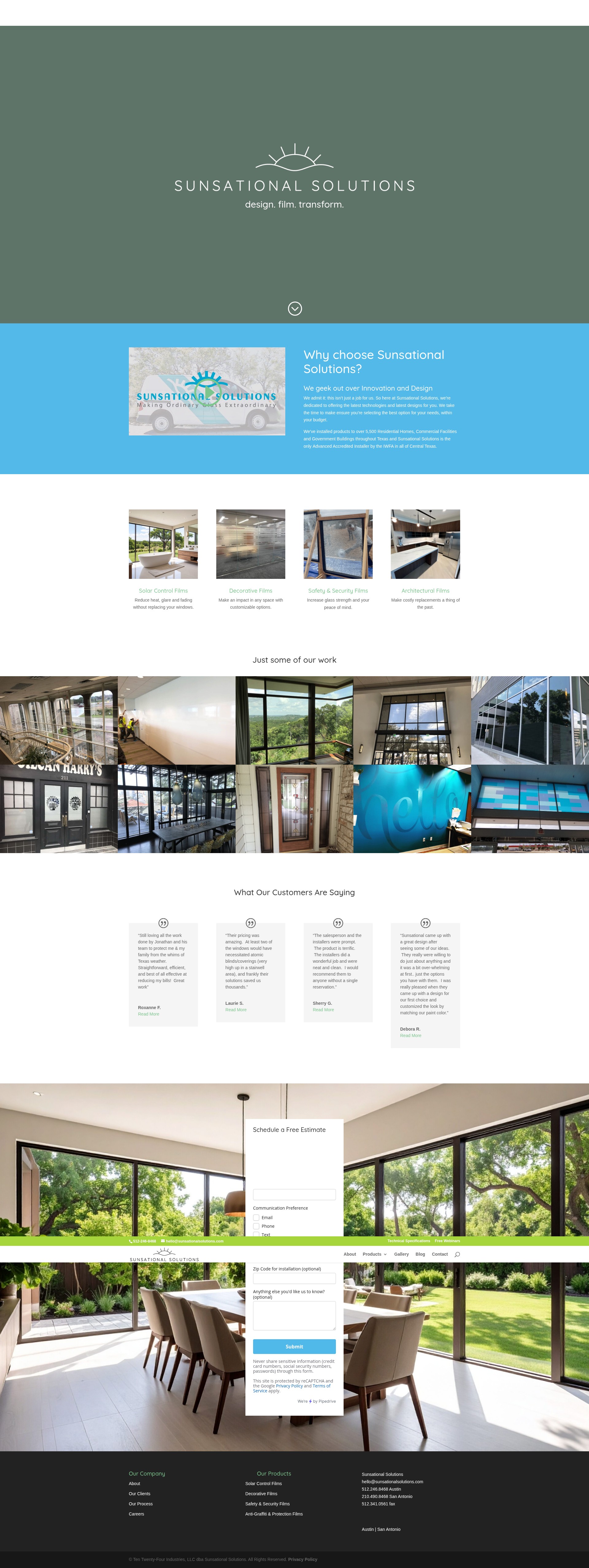 Screenshot of sunsationalsolutions.com