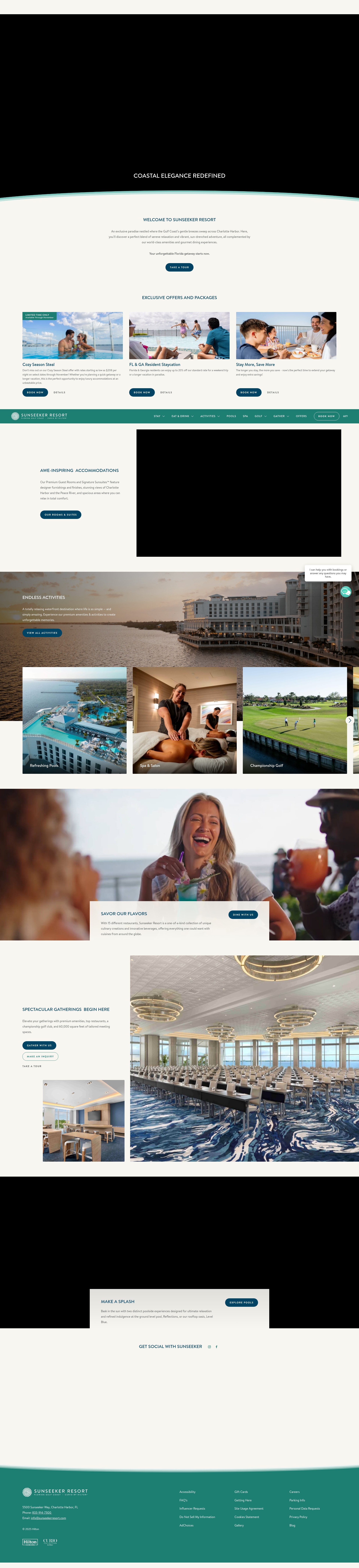 Screenshot of sunseekerresorts.com