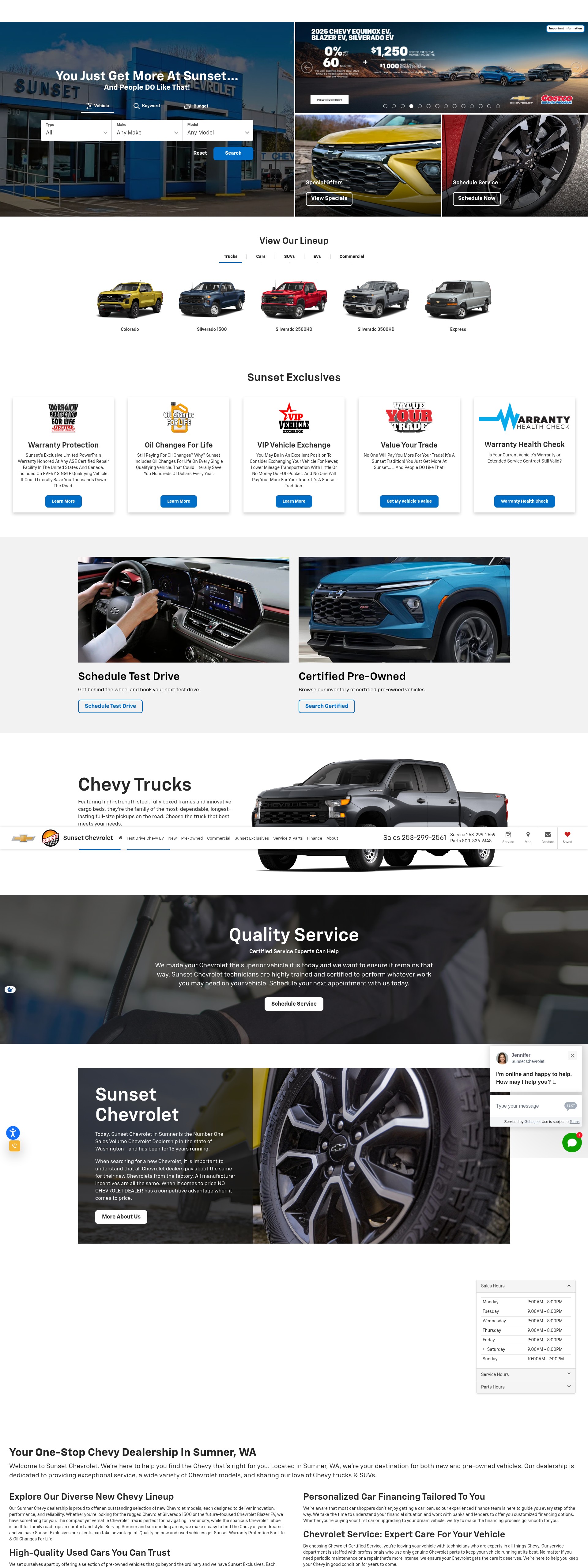 Screenshot of sunsetchevrolet.com