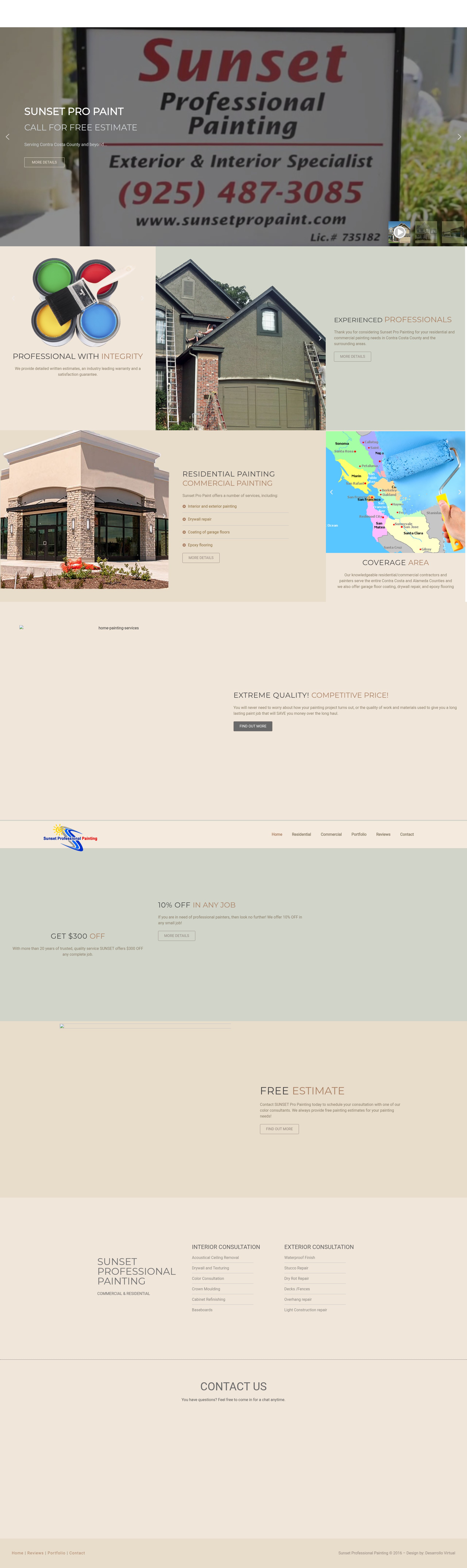 Screenshot of sunsetpropaint.com