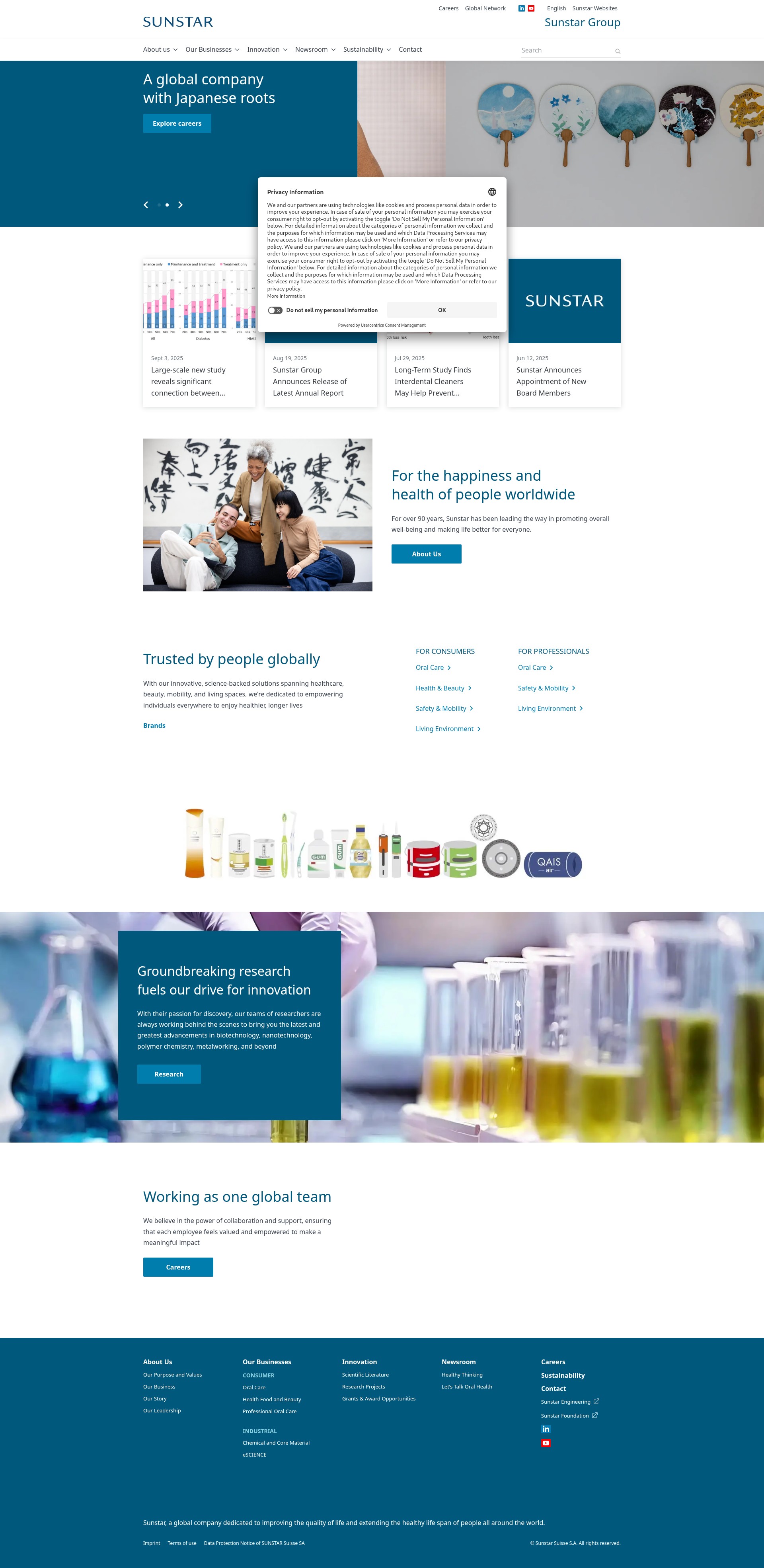 Screenshot of sunstar.com