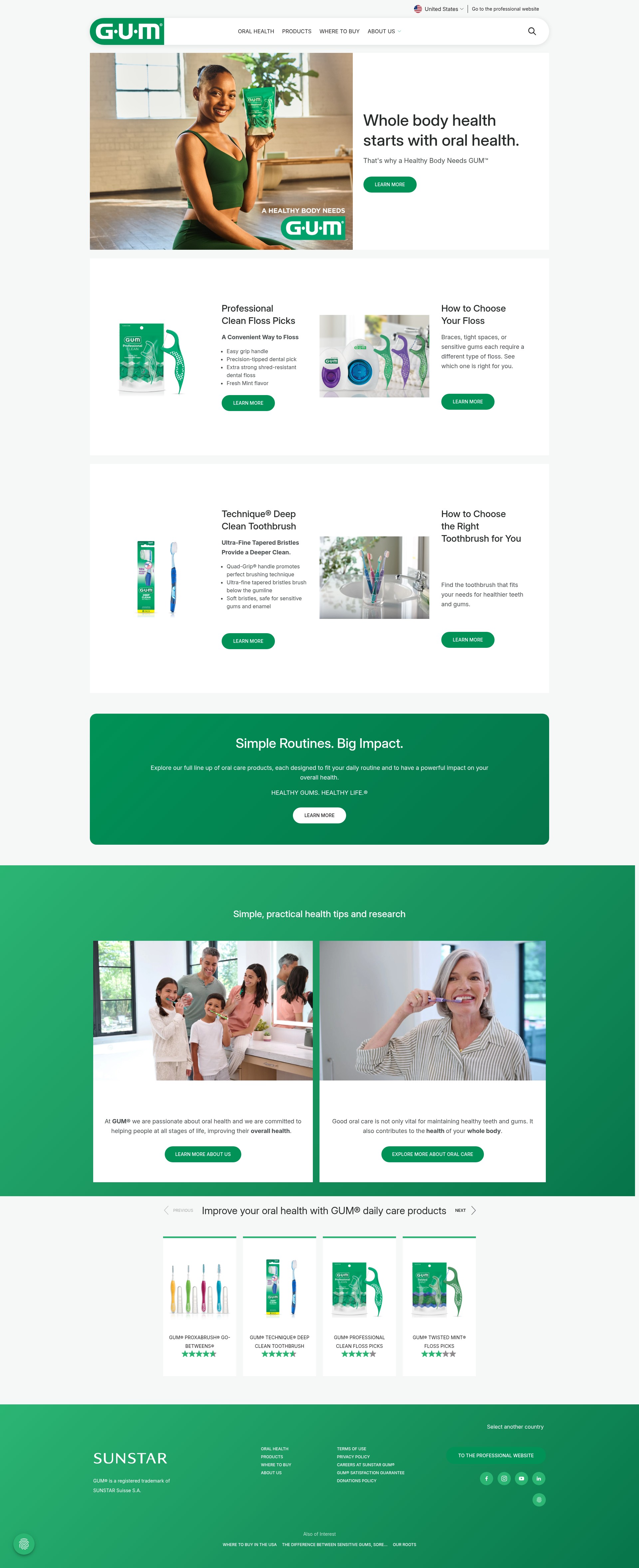 Screenshot of sunstargum.com