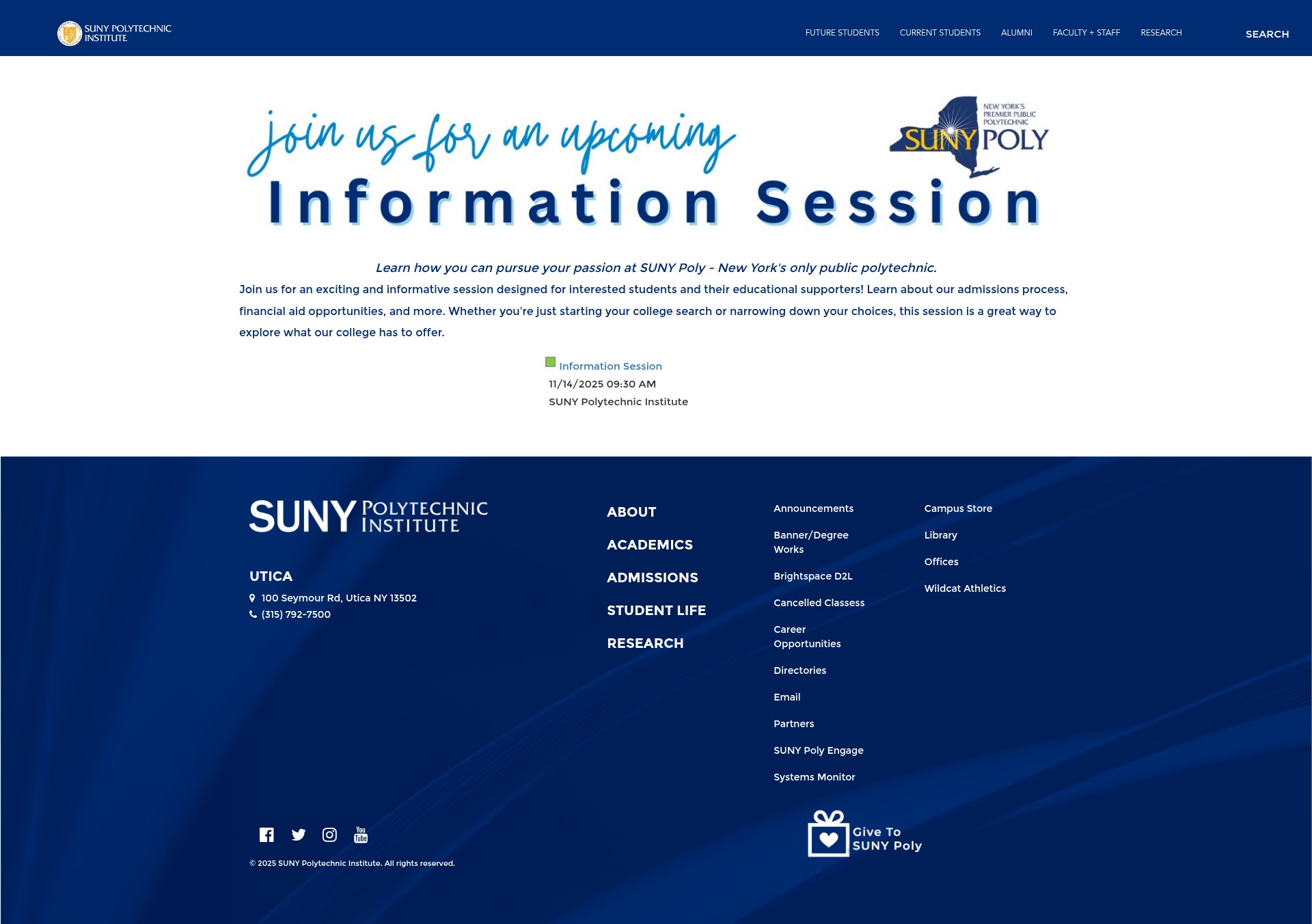 Screenshot of sunypoly.edu
