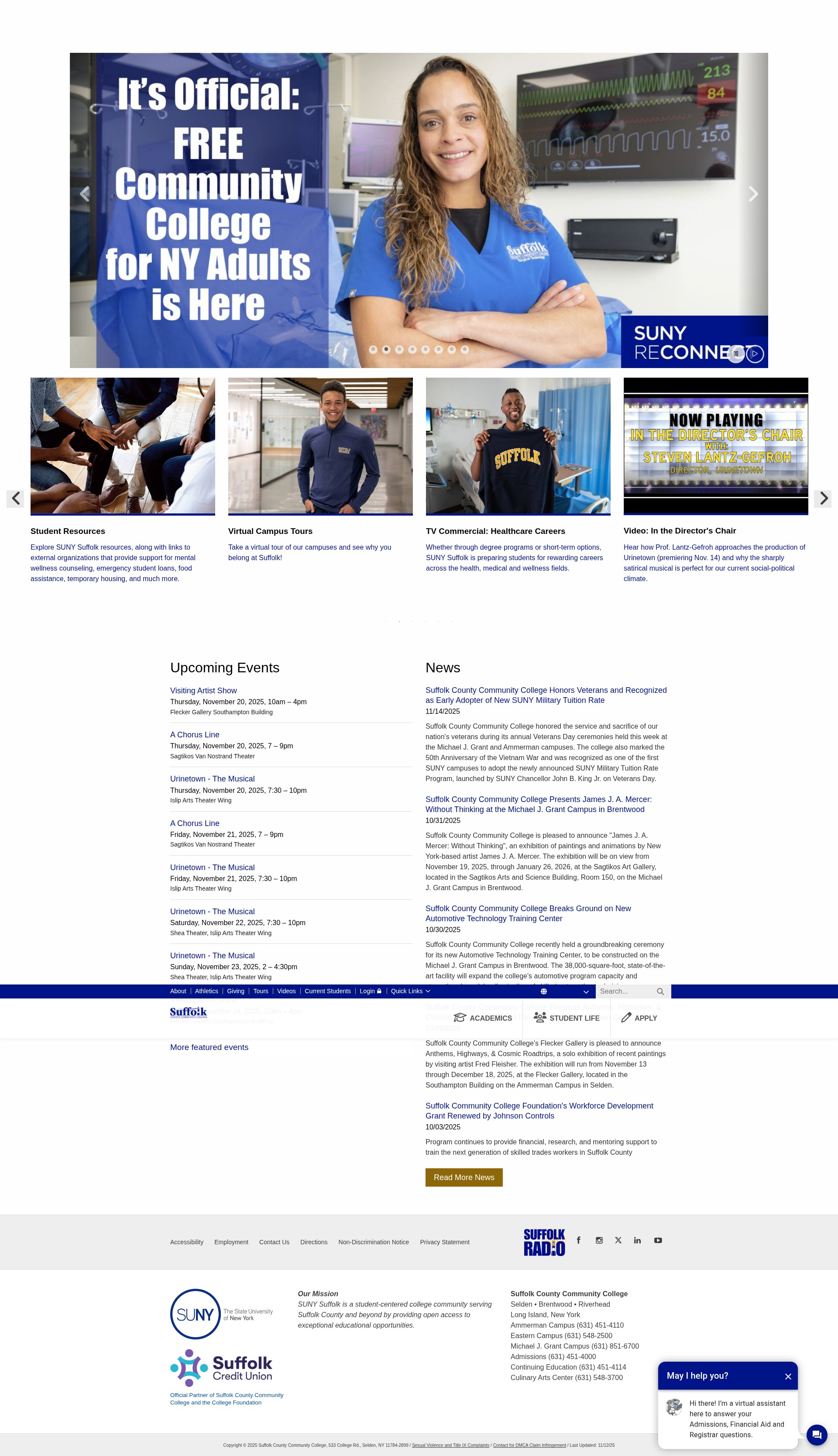 Screenshot of sunysuffolk.edu